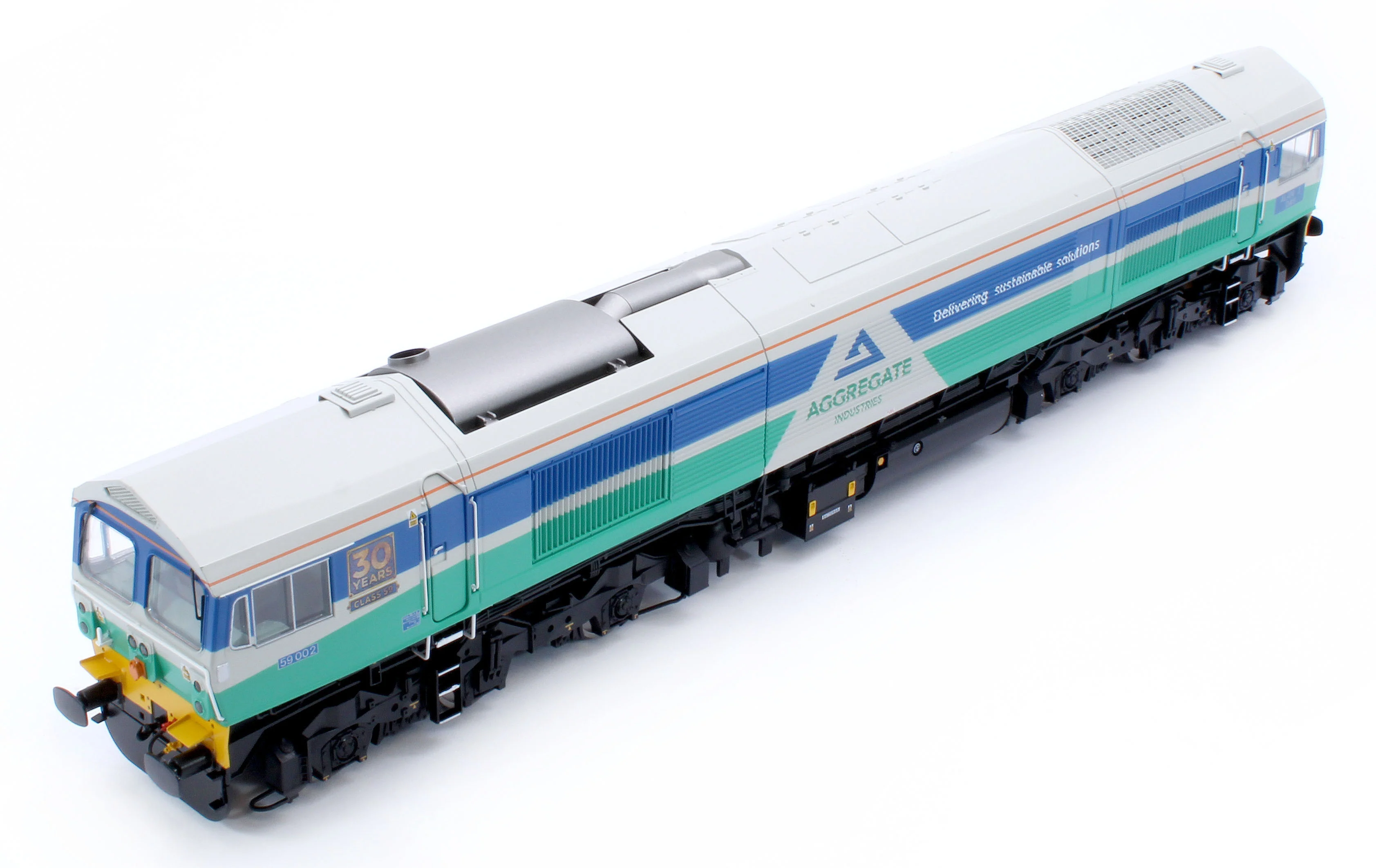 Class 59 Aggregate Industries 59002 Alan J Day Diesel Locomotive - DCC Sound & Smoke Fitted - Image 11