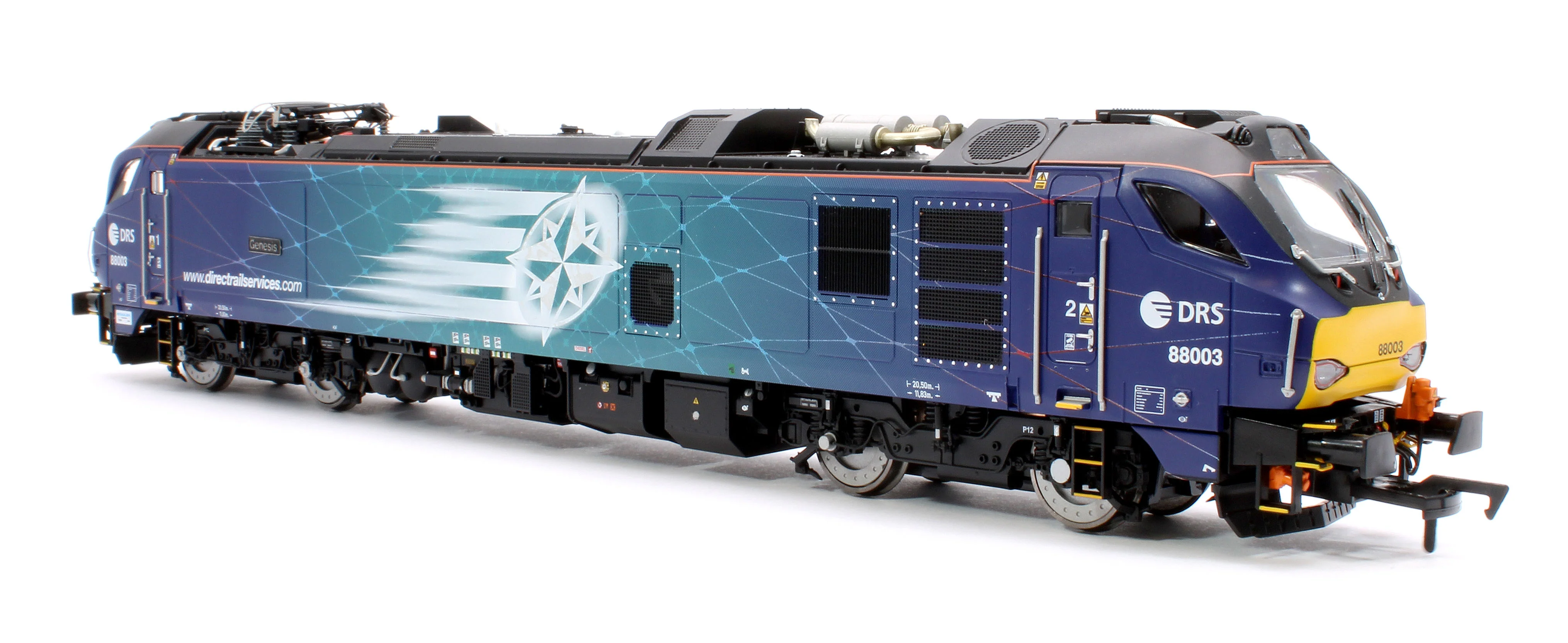 4D-088-002D Class 88 'Genesis' 88003 DRS Electro-Diesel Locomotive (DCC Fitted & Working Pantograph) - Image 2