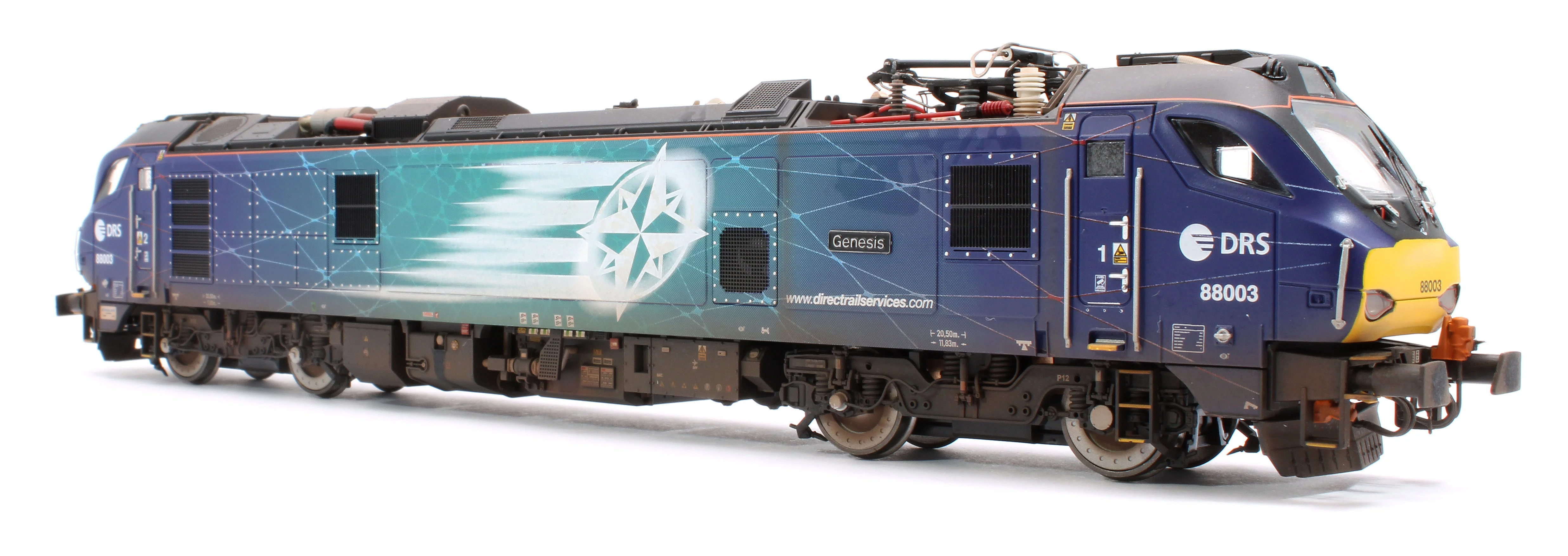 Highly Detailed Premium Weathered Class 88 'Genesis' 88003 DRS Electro-Diesel Locomotive - Image 4