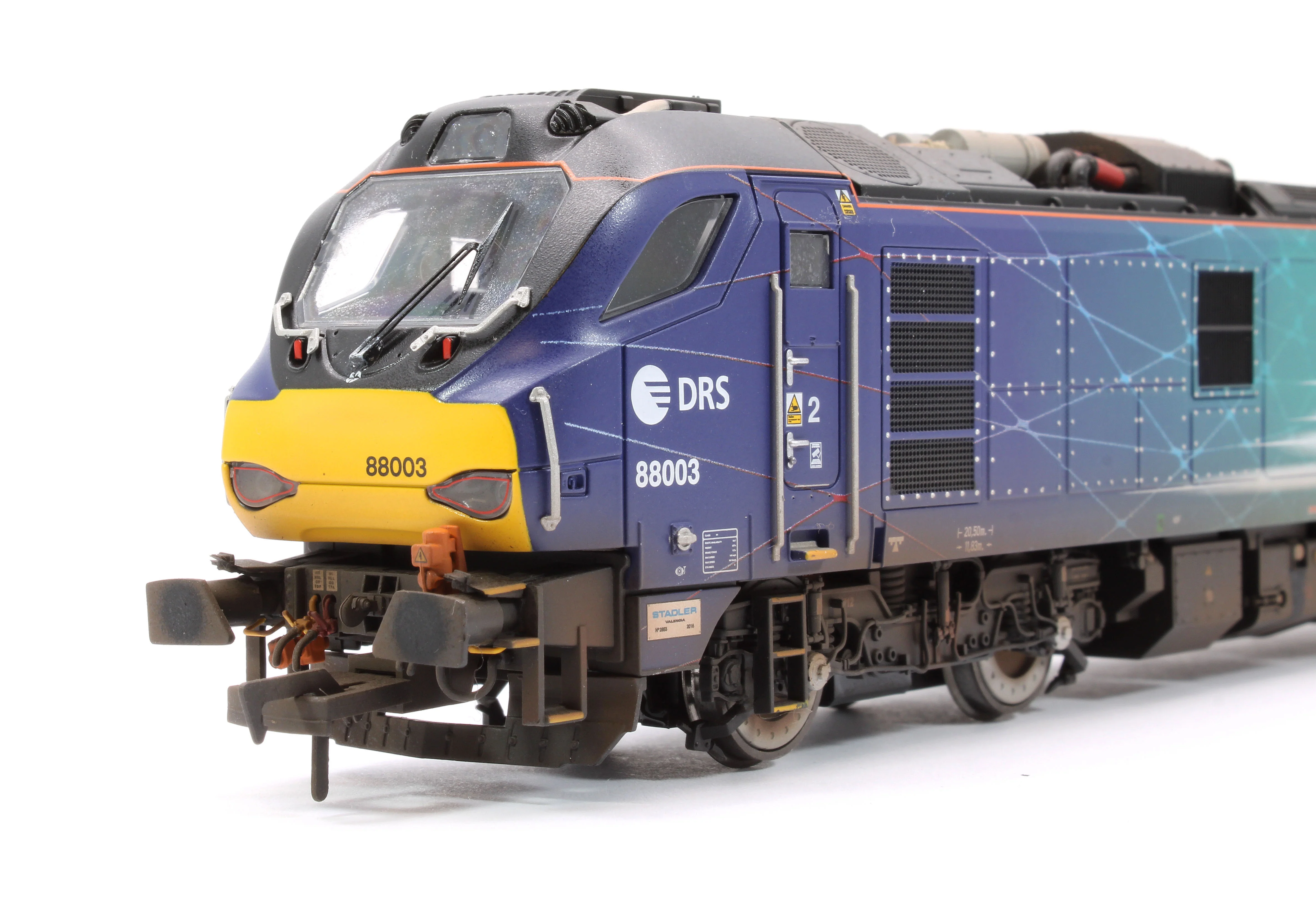 Highly Detailed Premium Weathered Class 88 'Genesis' 88003 DRS Electro-Diesel Locomotive - Image 9