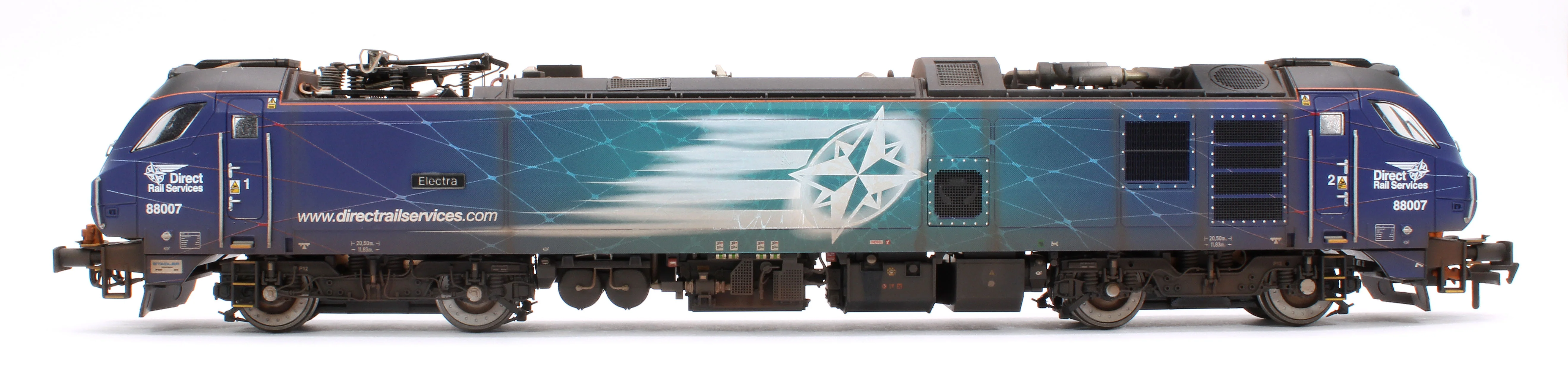 Highly Detailed Premium Weathered Class 88 'Electra' 88007 DRS Electro-Diesel Locomotive - Image 6