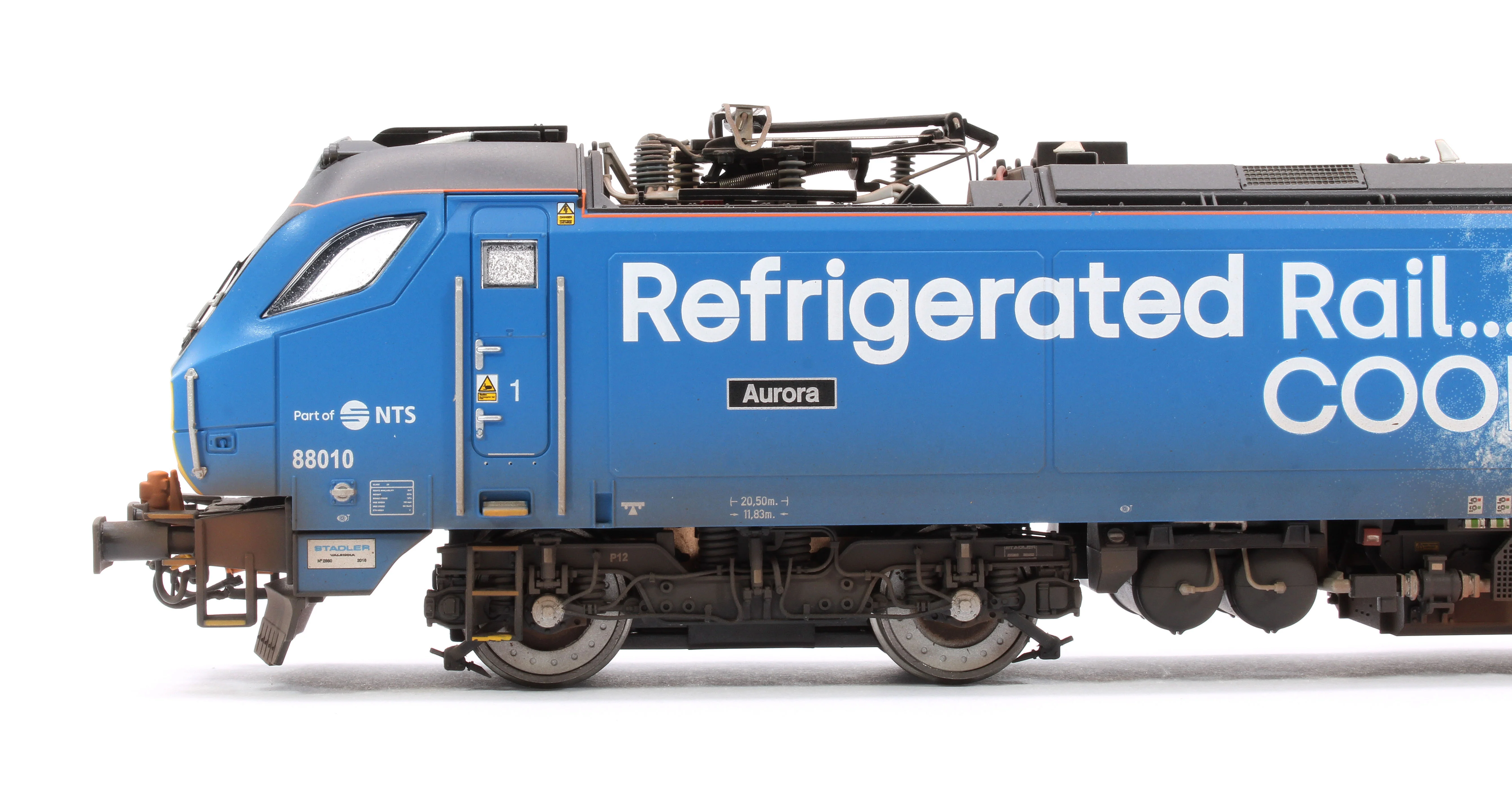 Highly Detailed Premium Weathered Class 88 'Aurora' 88010 DRS Refrigerated Rail Electro-Diesel Locomotive (DCC Sound & Working Pantograph) - Image 7