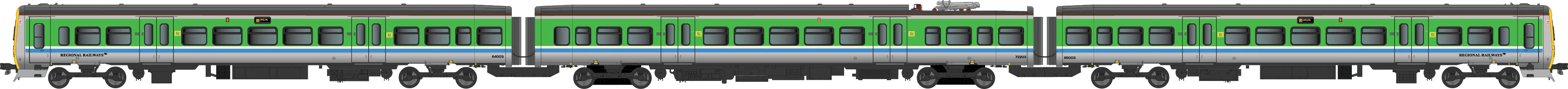 4D-323-001 Class 323 323203 Regional Railways Centro 3 Car EMU Set - Image 7