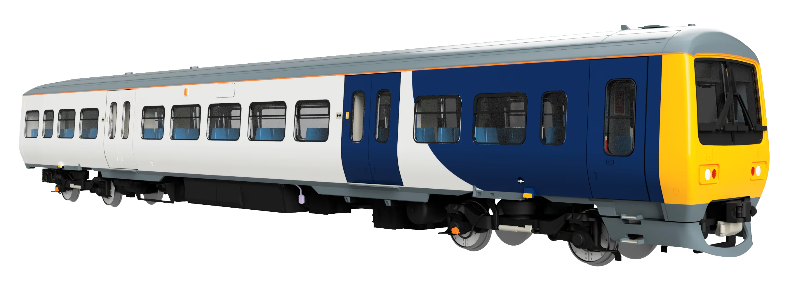 4D-323-006 Class 323 323225 Northern New – White / Blue 3 Car EMU Set - Image 4