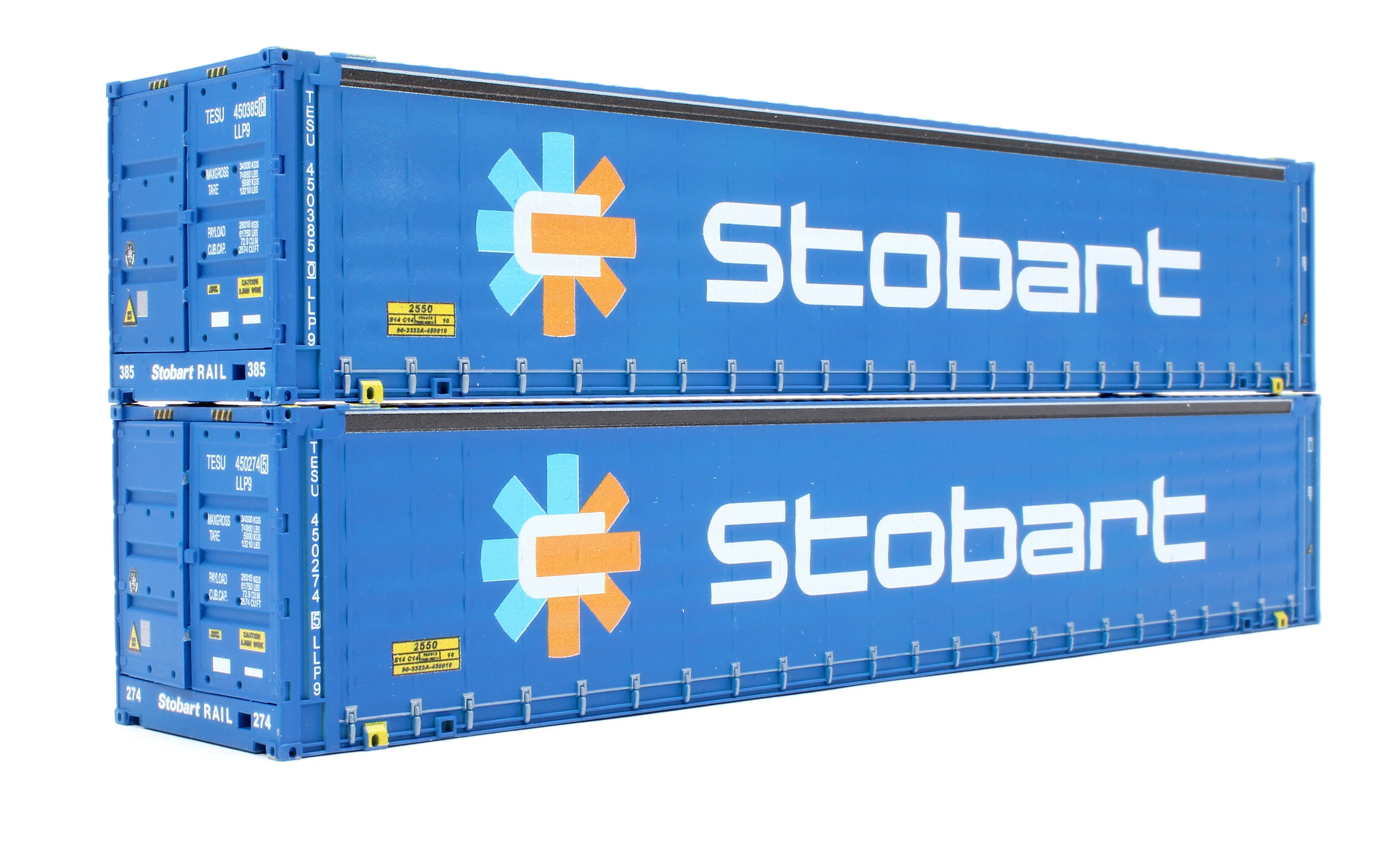 45 FT Curtain Side Container Stobart Twin Pack - Image 3