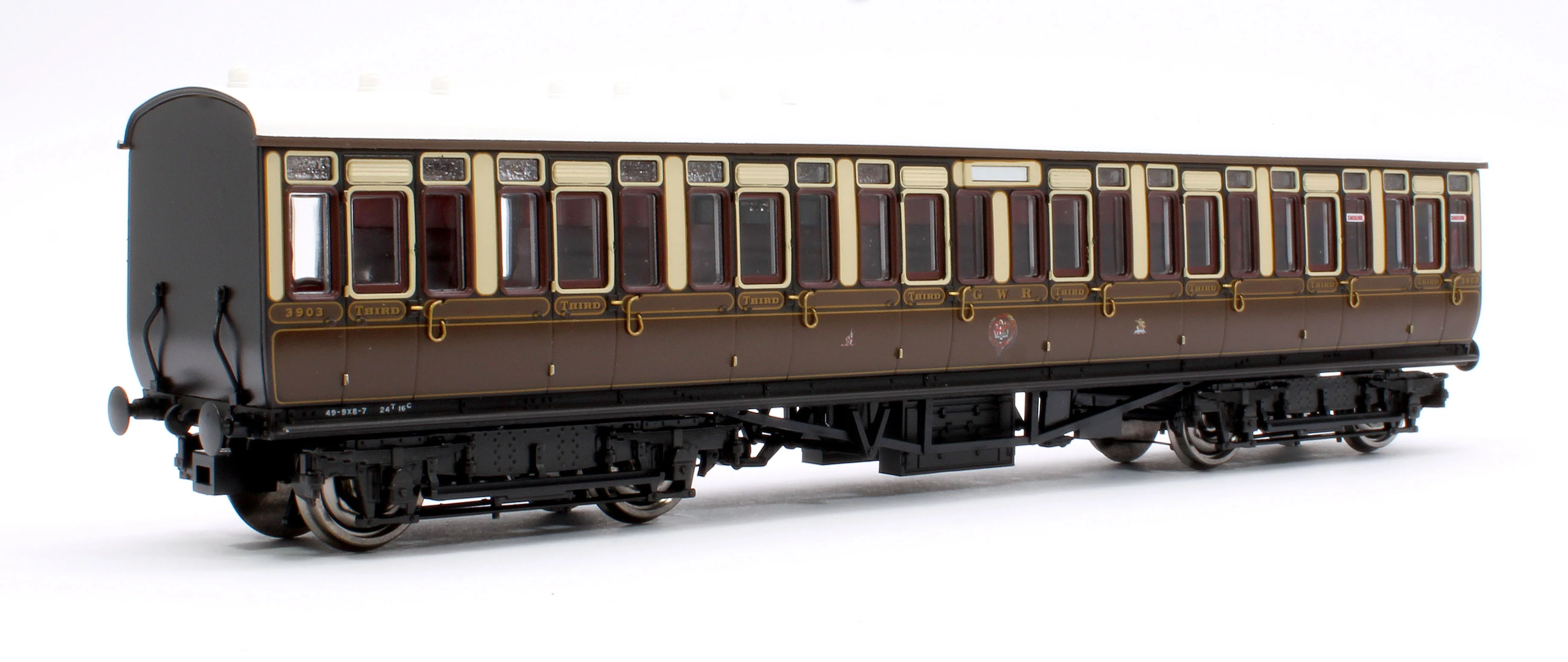 4P-020-111 GWR Toplight Mainline City Lined Chocolate & Cream All Third 3903 Set 2