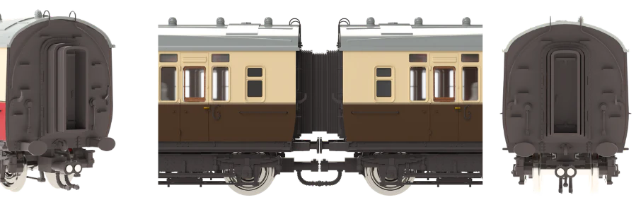 4P-021-205 GWR Corridor Toplight 1930 Chocolate & Cream Twin Cities Brake Third RH 3775 - Image 2