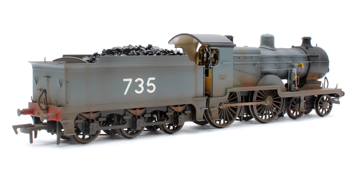4S-028-001DWL Highly Detailed Premium Weathered SECR Maunsell D1 Class SECR Grey 4-4-0 Steam Locomotive No.735 - Image 3
