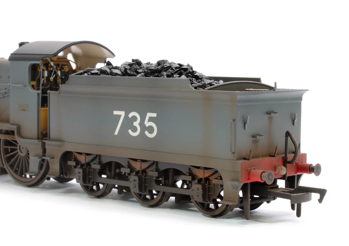 4S-028-001DWL Highly Detailed Premium Weathered SECR Maunsell D1 Class SECR Grey 4-4-0 Steam Locomotive No.735 - Image 9