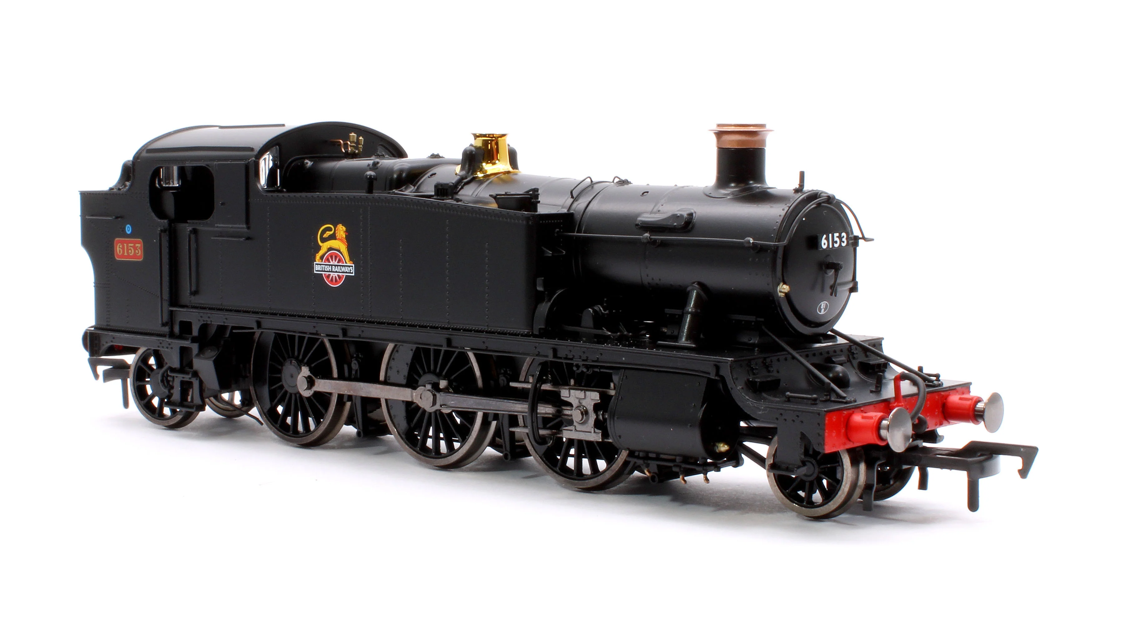 4S-041-013D Large Prairie 6153 BR Black Early Crest Steam Locomotive - DCC Fitted - Image 4