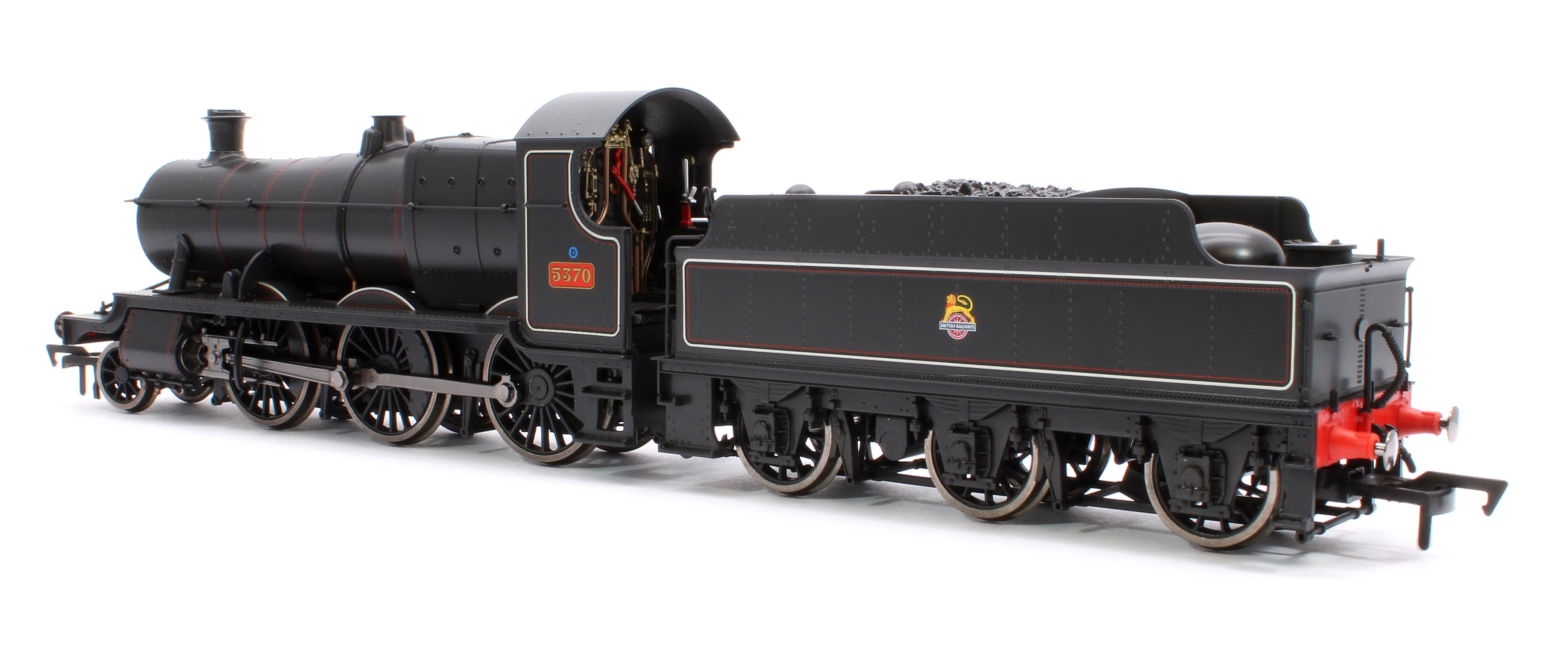 4S-043-013D GWR 43xx 2-6-0 Mogul 5370 BR Lined Black Early Crest Steam Locomotive - DCC Fitted - Image 2