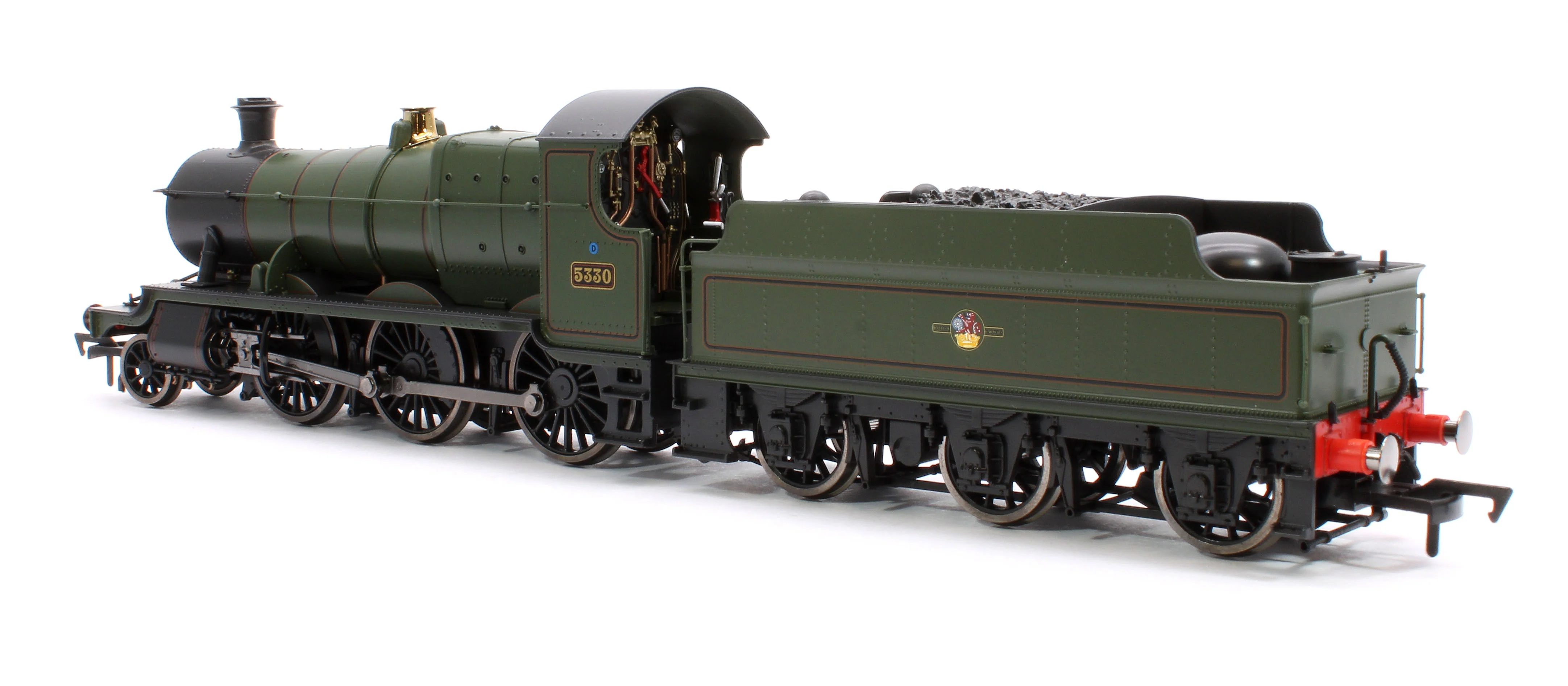 4S-043-016D GWR 43xx 2-6-0 Mogul 5330 BR Lined Green Late Crest Steam Locomotive - DCC Fitted - Image 2