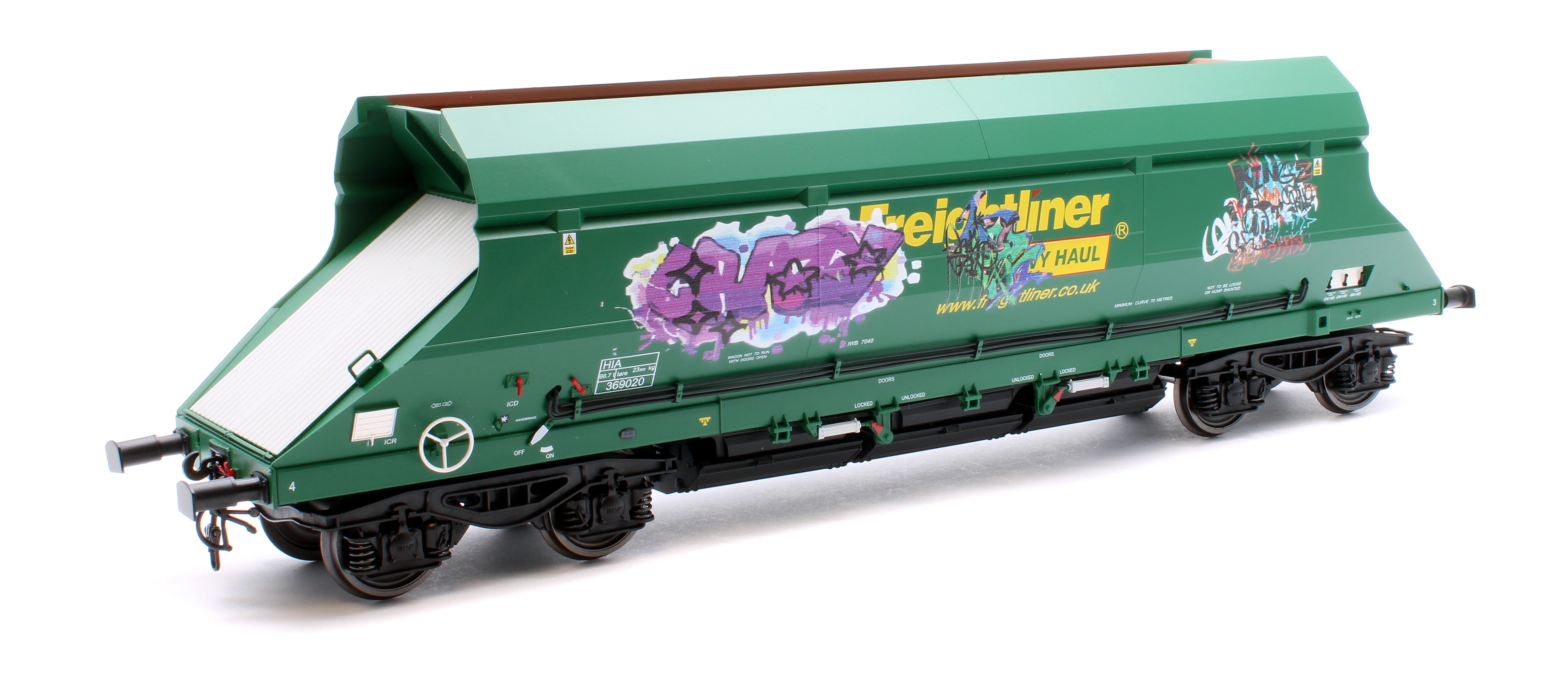 HIA Freightliner Green Heavy Haul Limestone Hopper 369020 Graffiti - Image 2