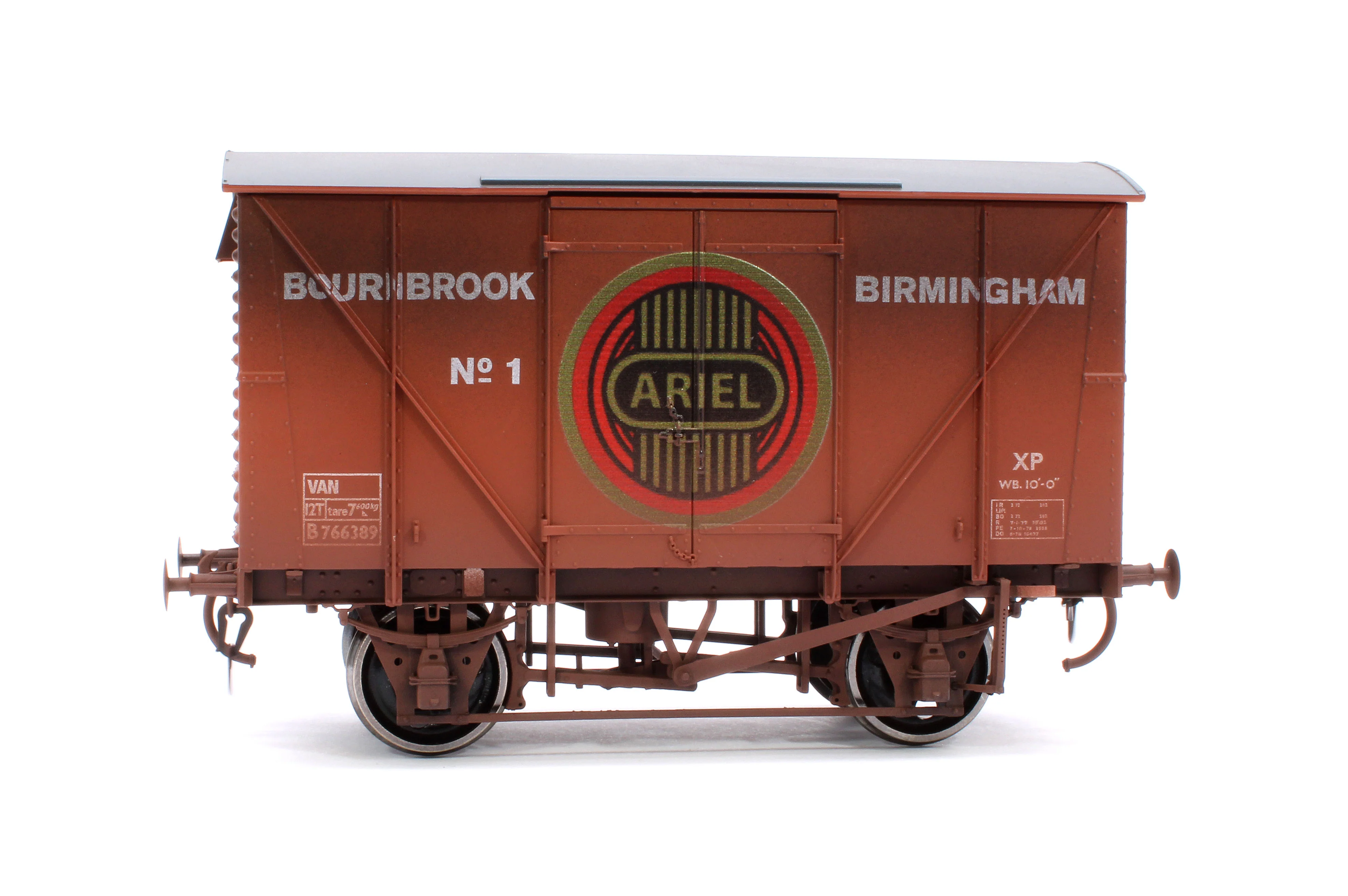 7F-056-028W Vintage Motorcycle BR Standard Plywood Van Ariel No 1 - Weathered - Image 2