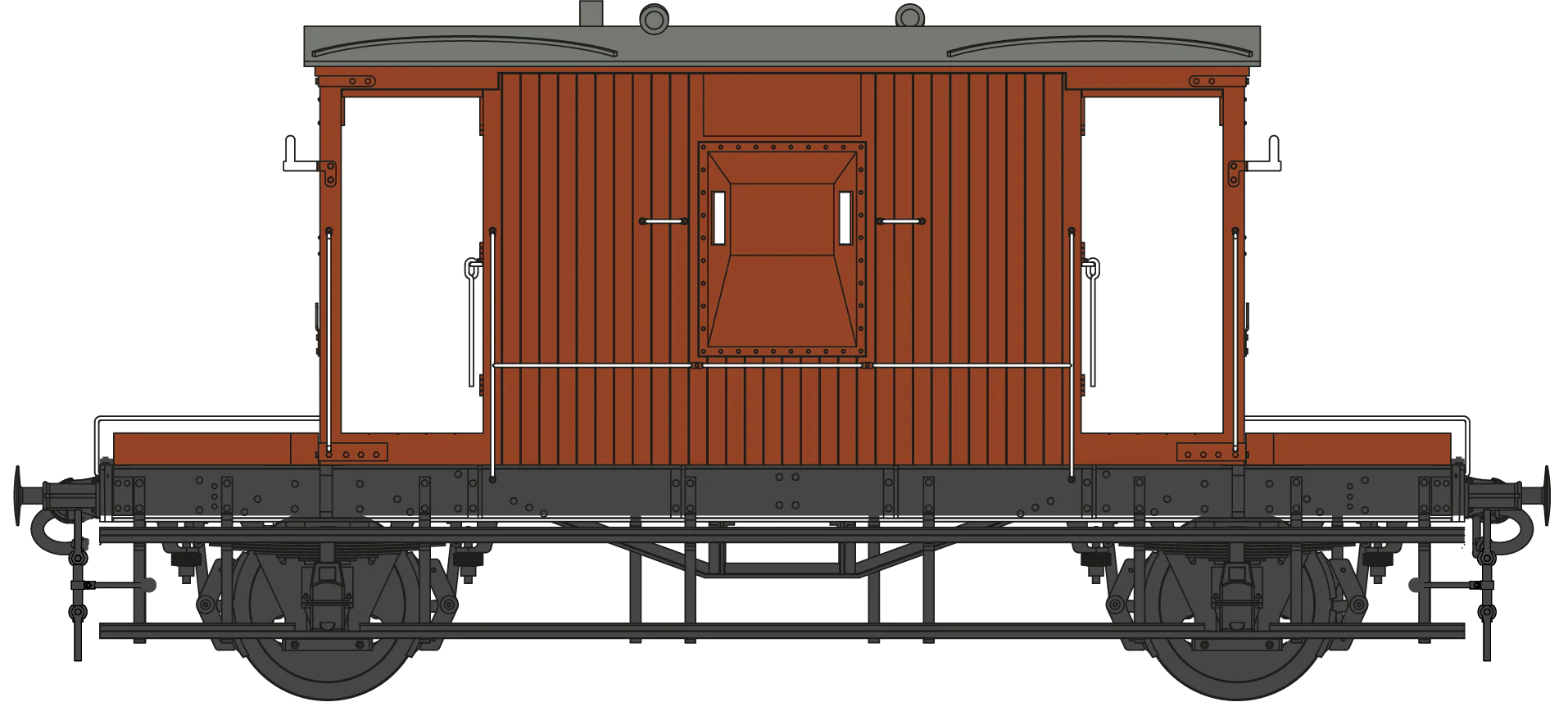 BR 20T Brake Van BR Bauxite Unnumbered