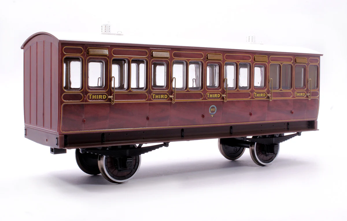 7P-020-100 Stroudley 4 Wheel Suburban Oil Lit 3rd Mahogany 861