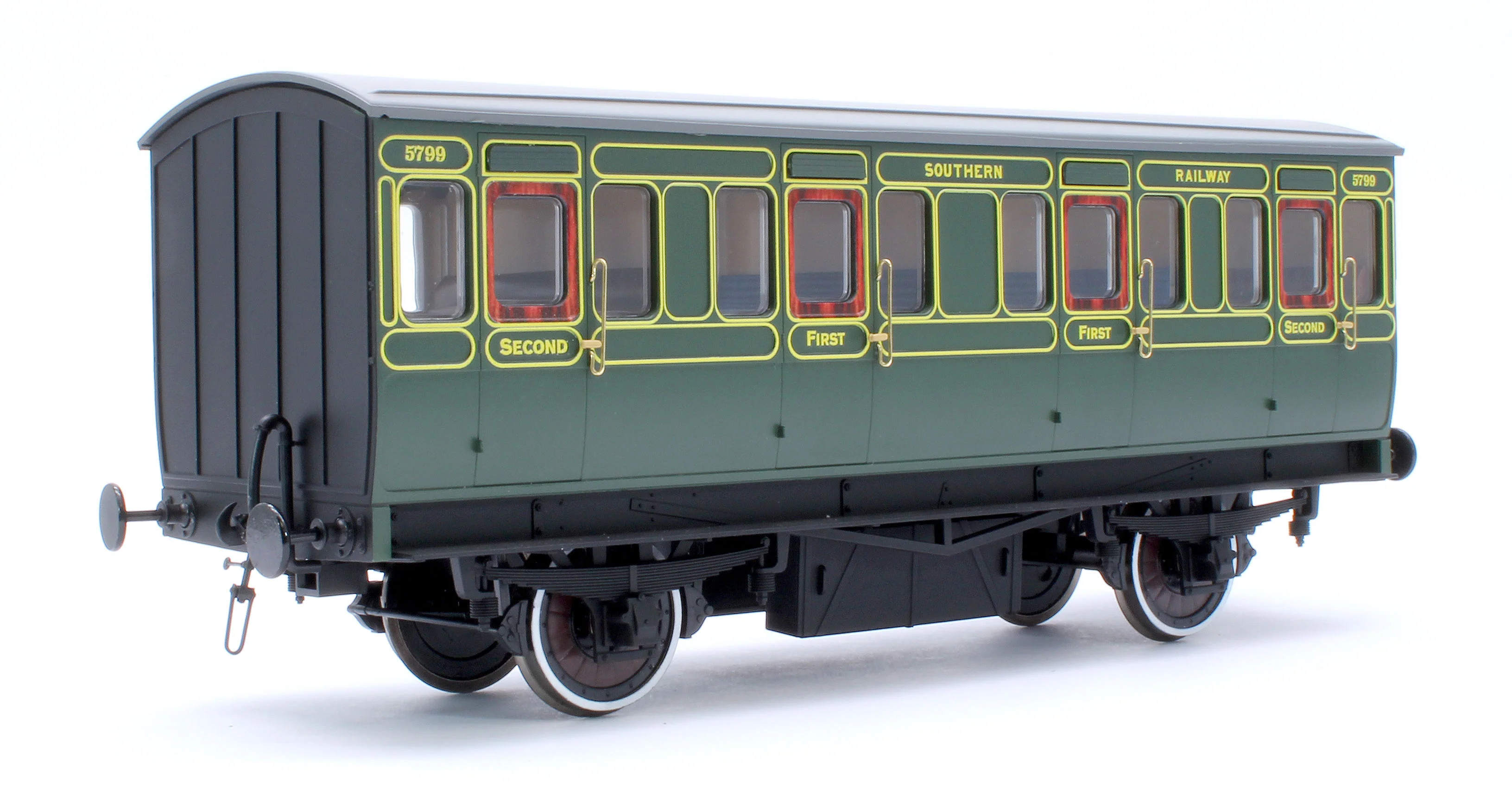 Stroudley 4 Wheel Electrically Lit Composite Southern Lined Green 5799 - Light Bar Fitted - Image 3