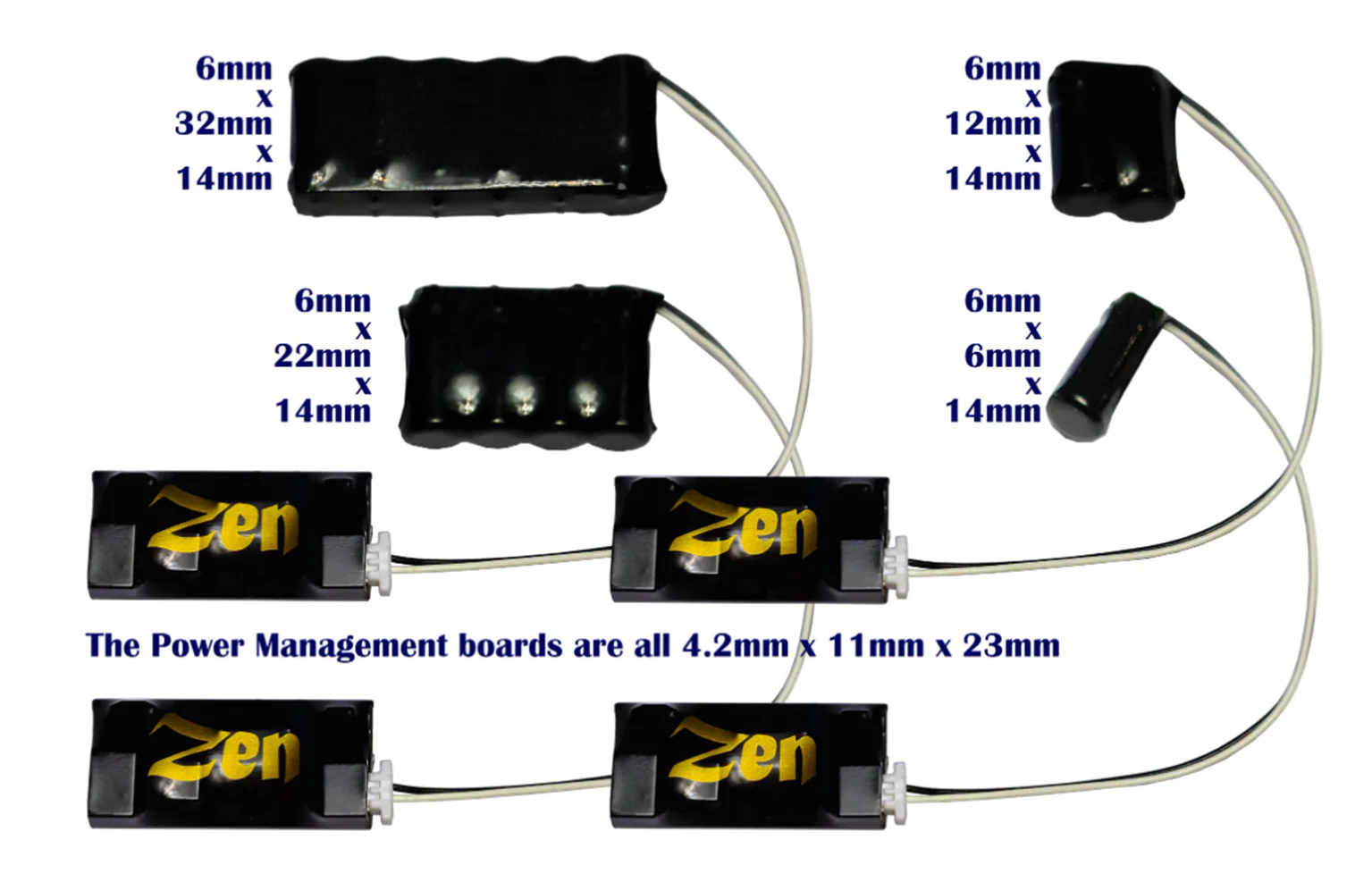 DCD-SAA-3W Set of 4 Stay-Alives with 3-Wire Connections (1x Small, 1x Medium, 1x Large & 1x SUPER)
