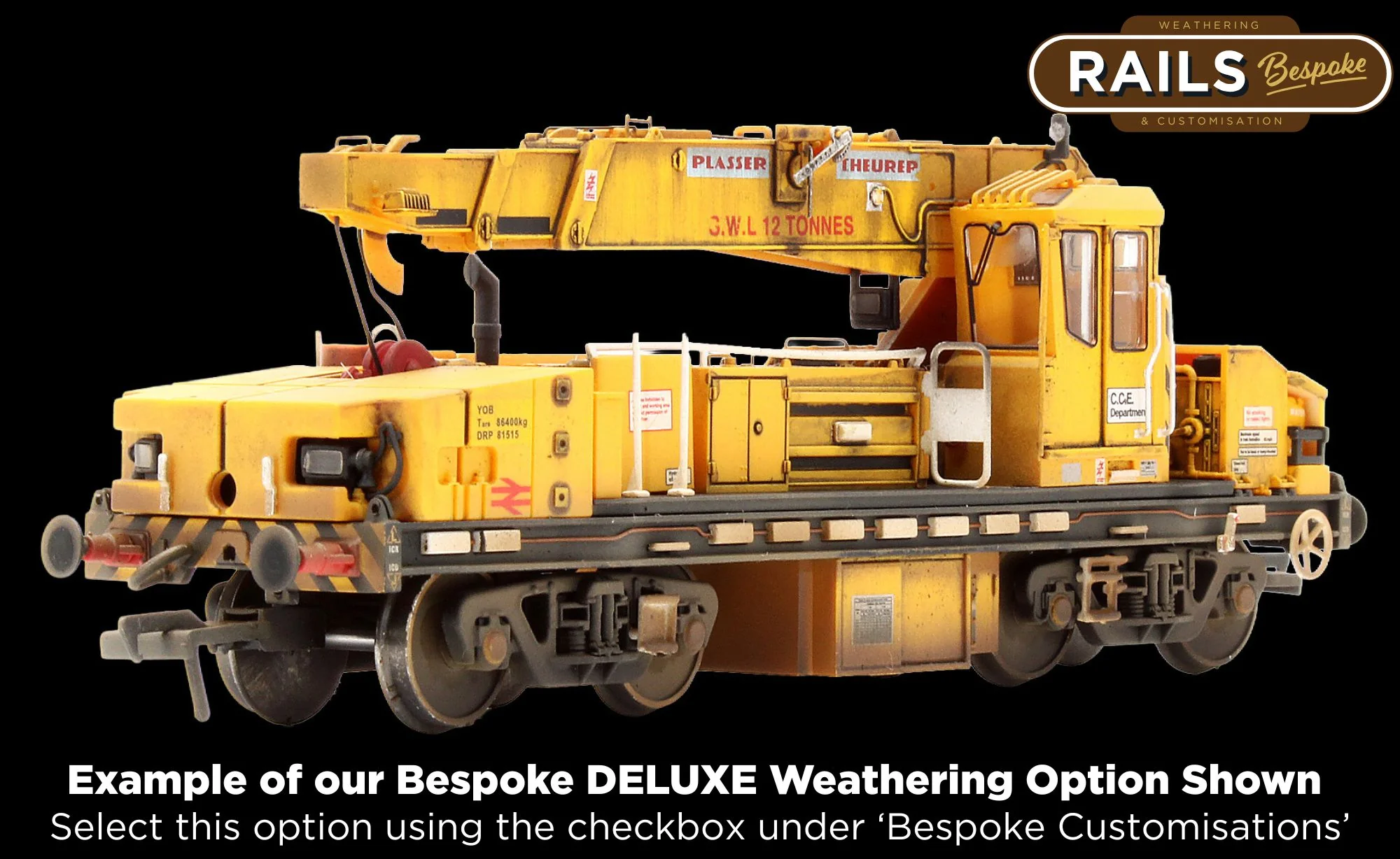 Plasser 12T YOB Diesel-Hydraulic Crane DRP81515 BR Departmental Yellow - Image 10