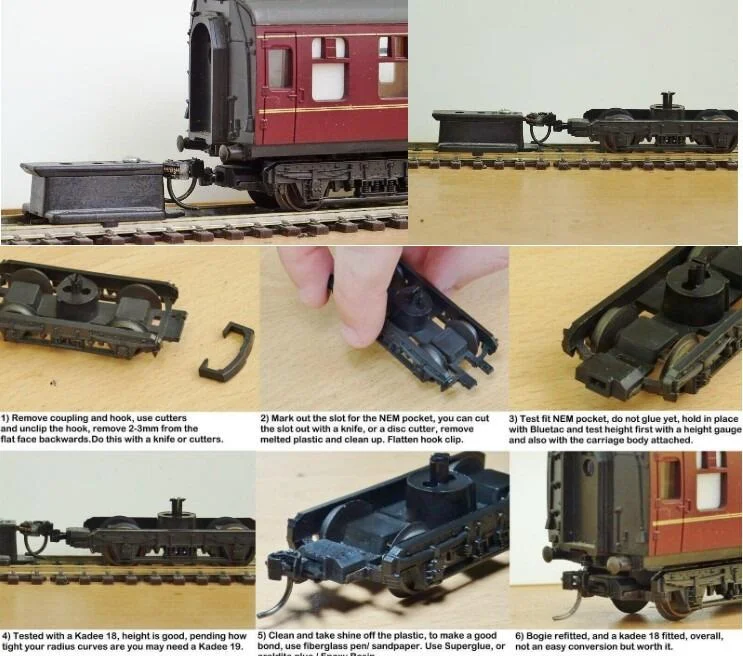 GVNEM08 Conversion NEM pockets Lima coach bogies (2 pairs) - Image 2