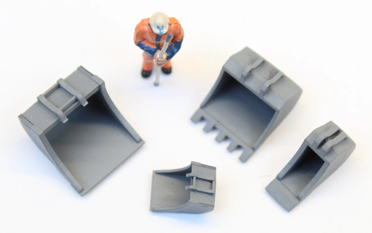 Digger Buckets - UNPAINTED - Pack of 4 1:76 OO Gauge - Image 2
