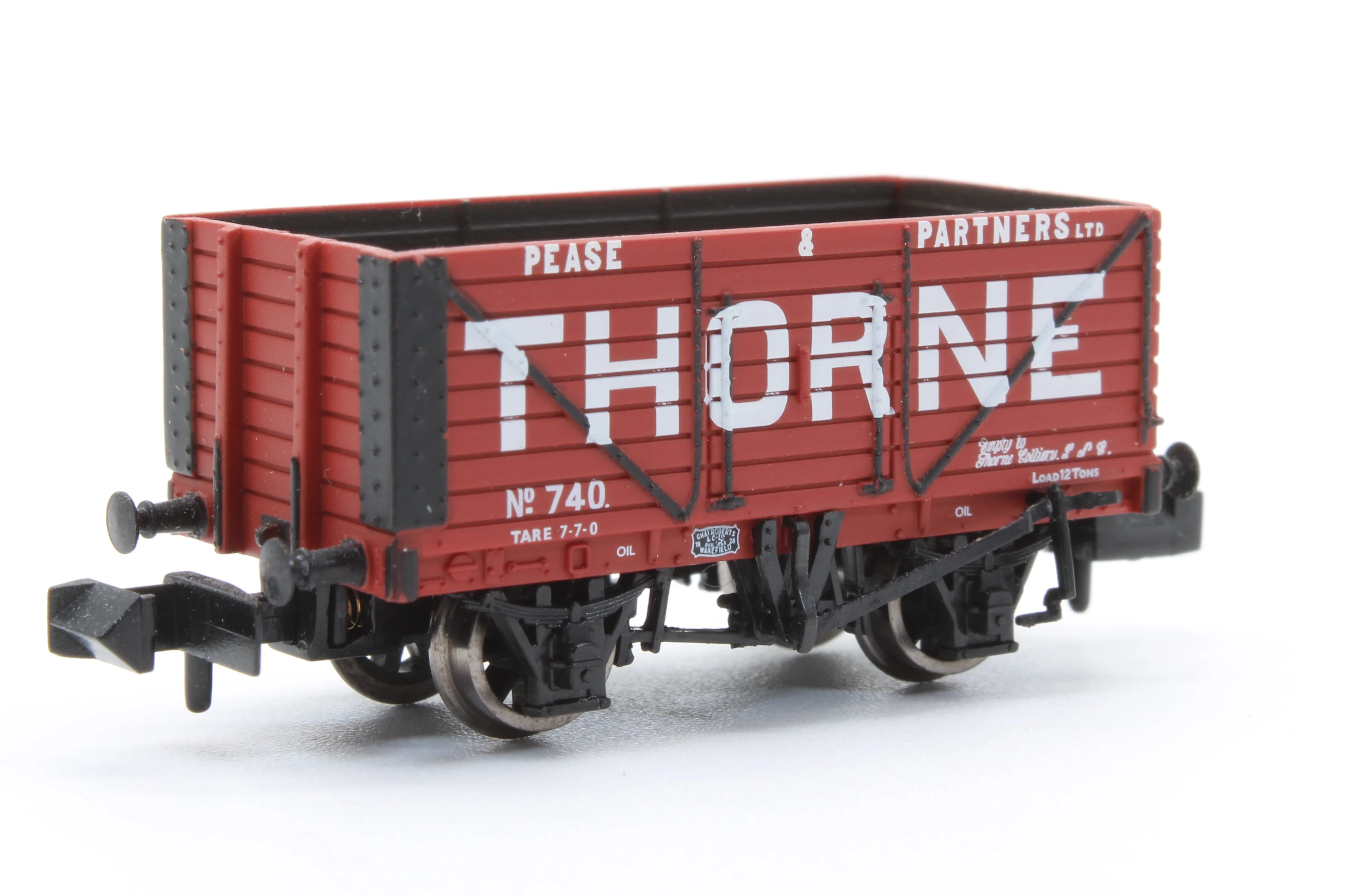 Pre-Owned 377-125A 12 Ton 8 Plank Wagon 'Pease & Partners' (Thorne) No.740 - Image 2