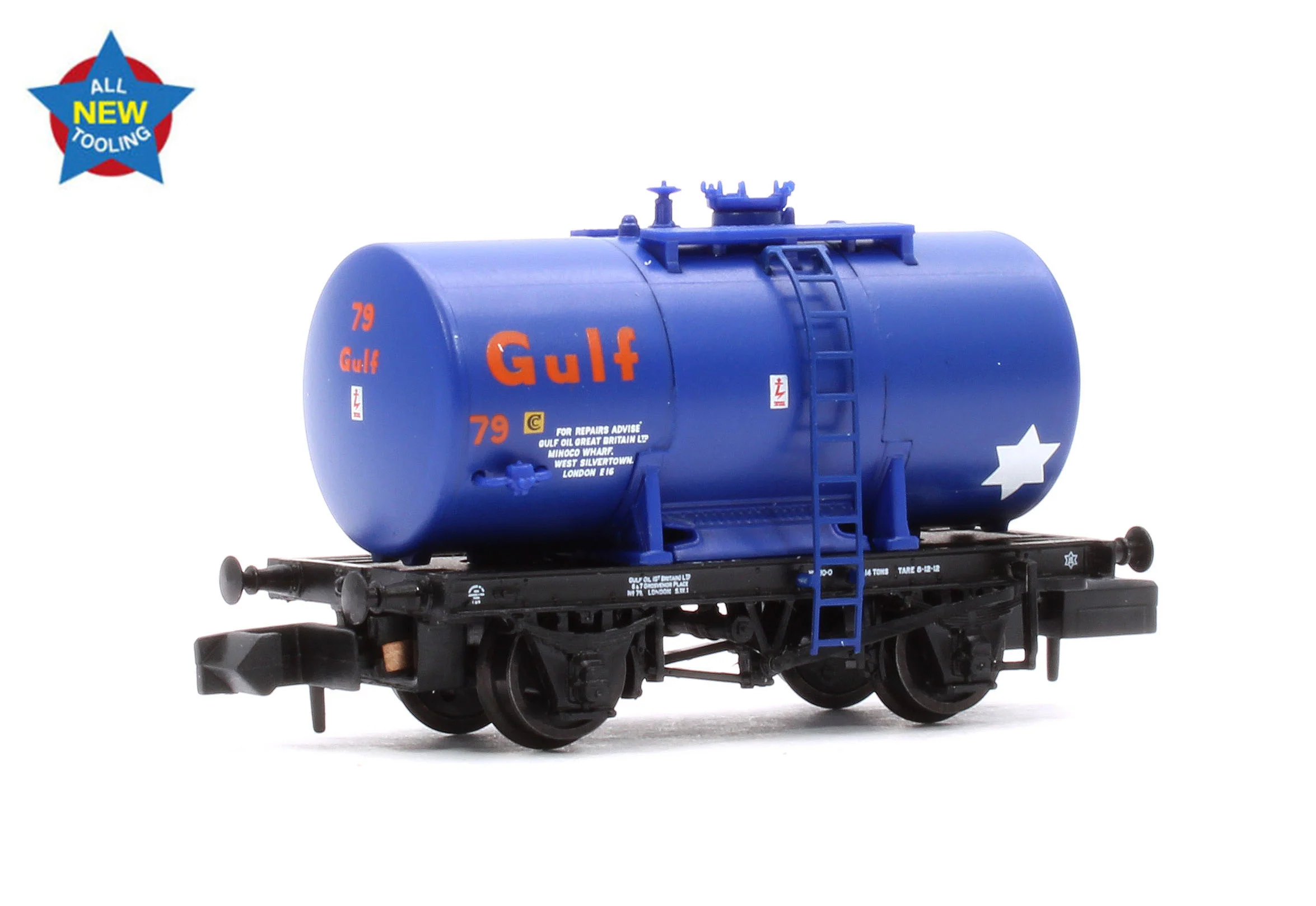 378-001 14T Anchor-Mounted Tank Wagon 'Gulf' Blue No. 79
