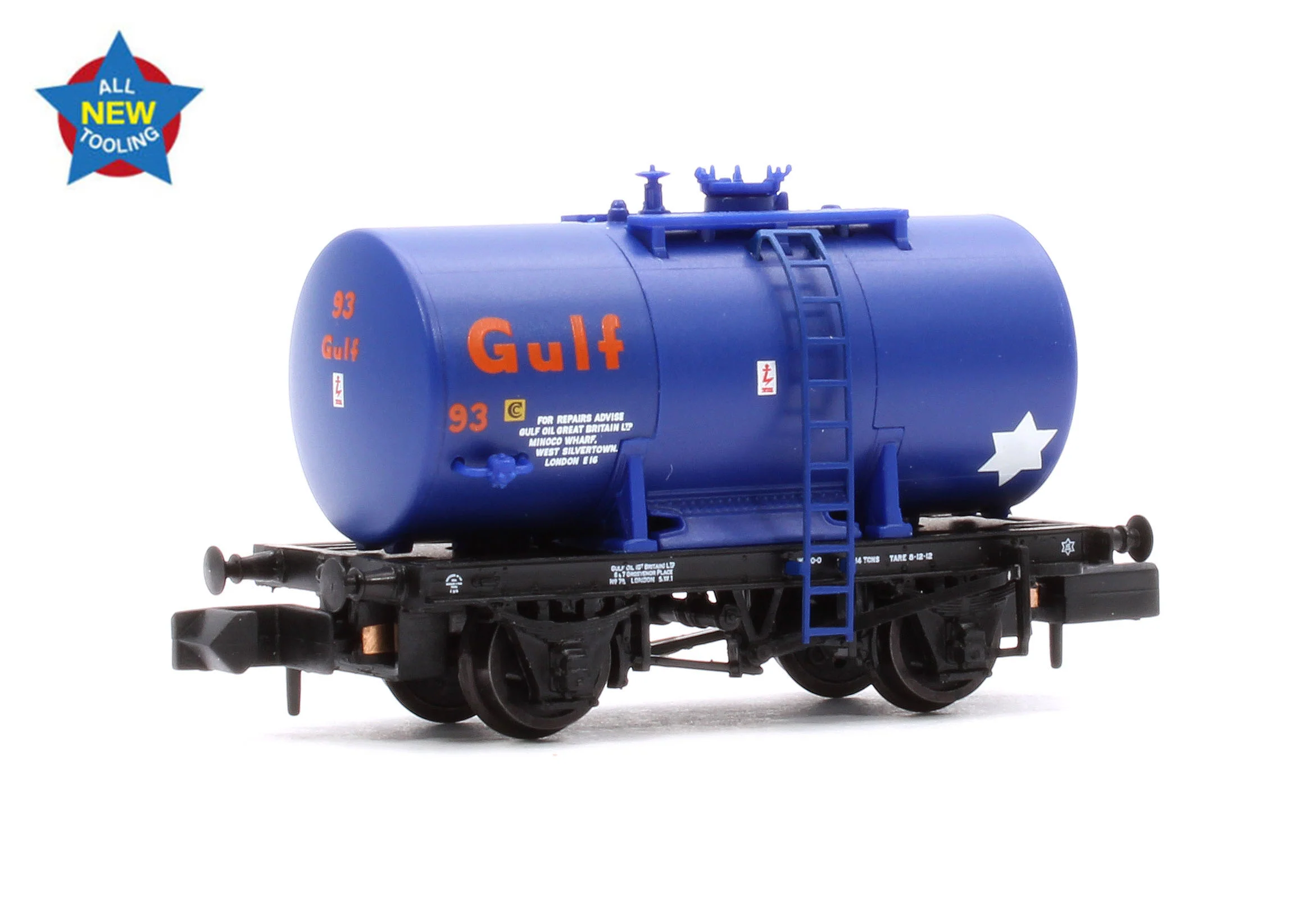 378-001A 14T Anchor-Mounted Tank Wagon 'Gulf' Blue No. 93
