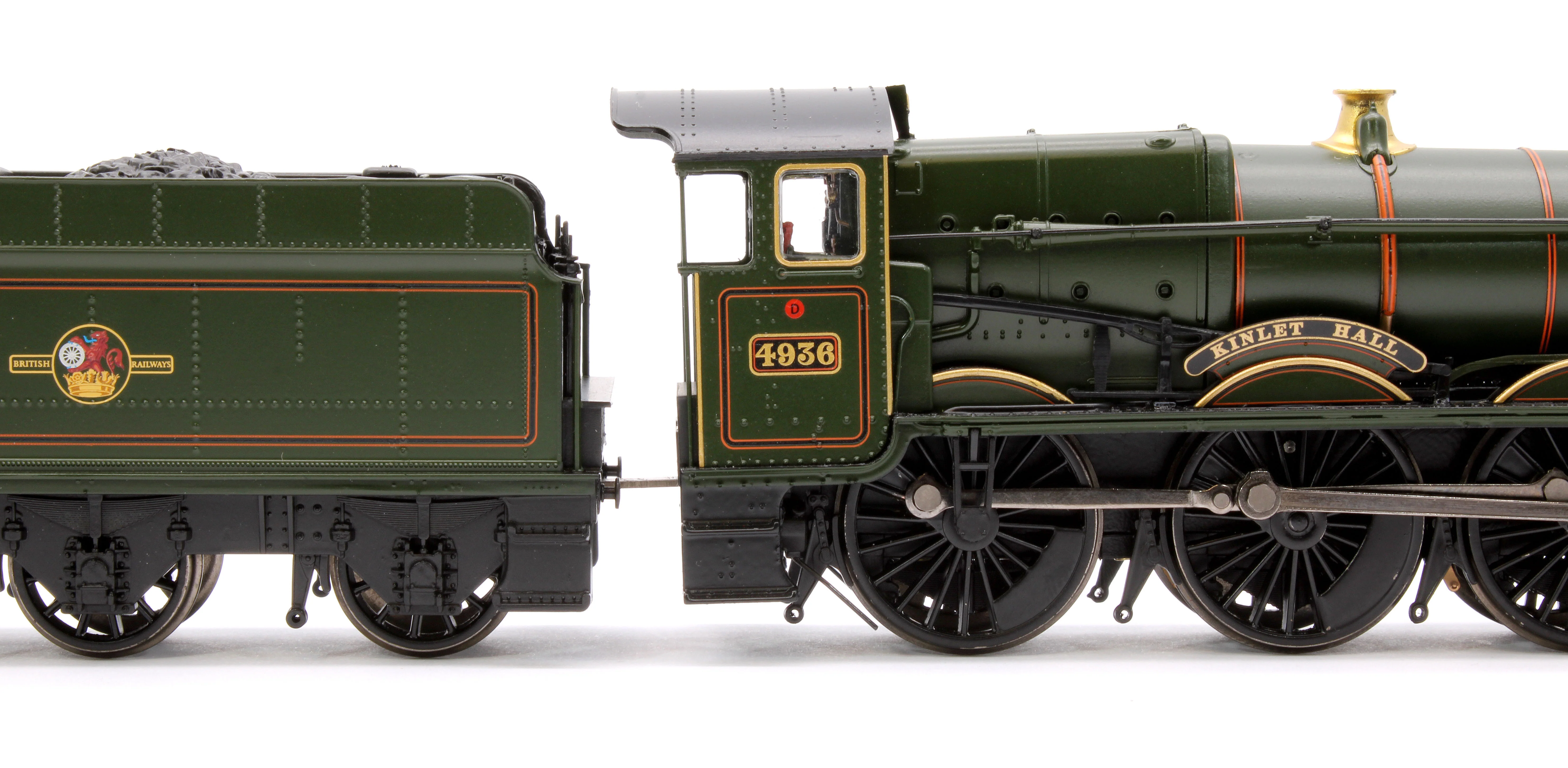 32-008 GWR 49XX 'Hall' 4936 'Kinlet Hall' BR Lined Green (Late Crest) Steam Locomotive - Image 7
