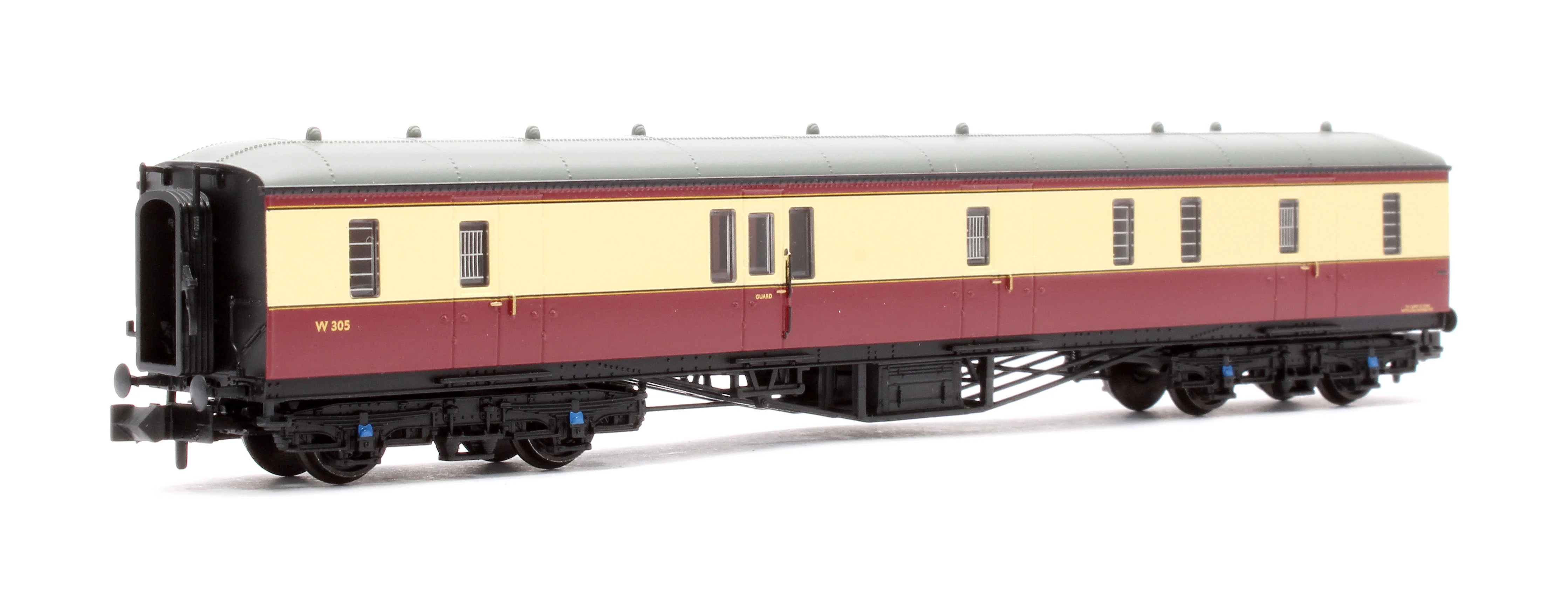 374-585A GWR Hawksworth Full Brake BR Crimson & Cream W305 - Image 3