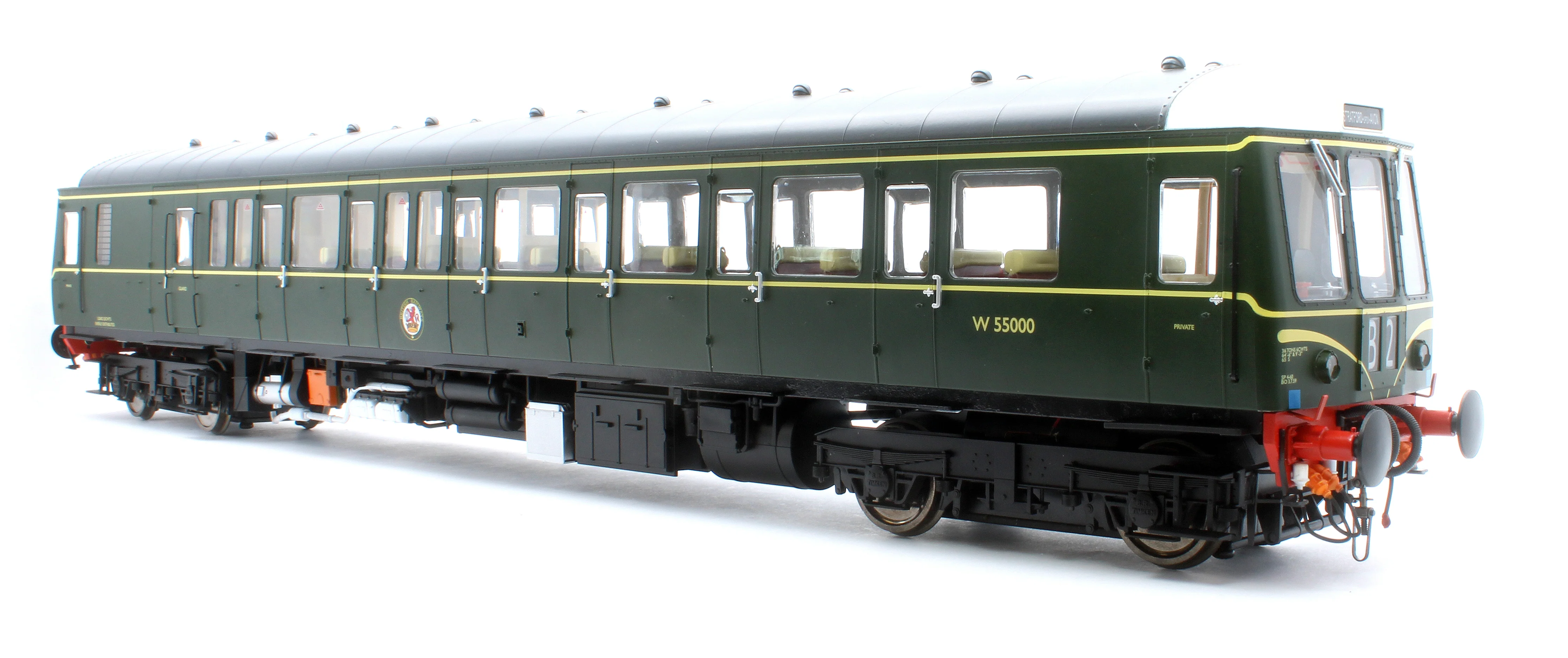 1220 Class 122 BR Green (Speed Whiskers) Single Car DMU W55000 - Image 2