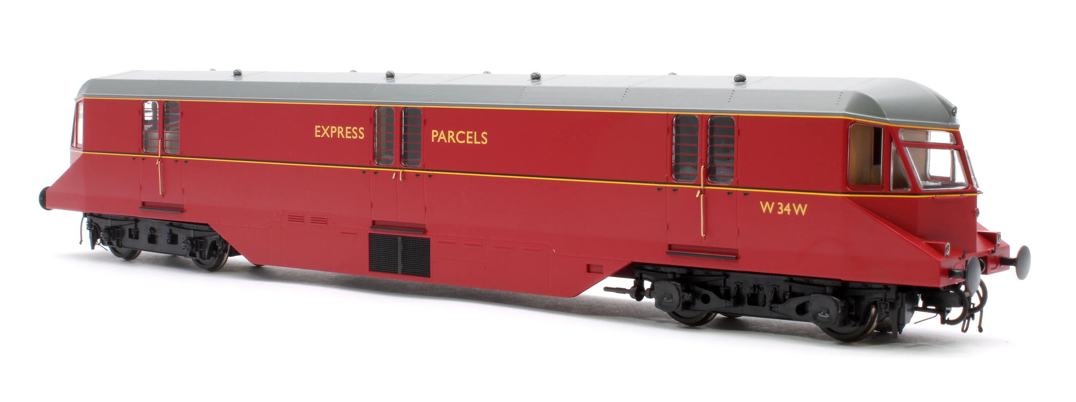 19431 GWR Parcels Railcar BR ‘Express Parcels’ Crimson No. W34W (Grey Roof) Diesel Locomotive - Image 4
