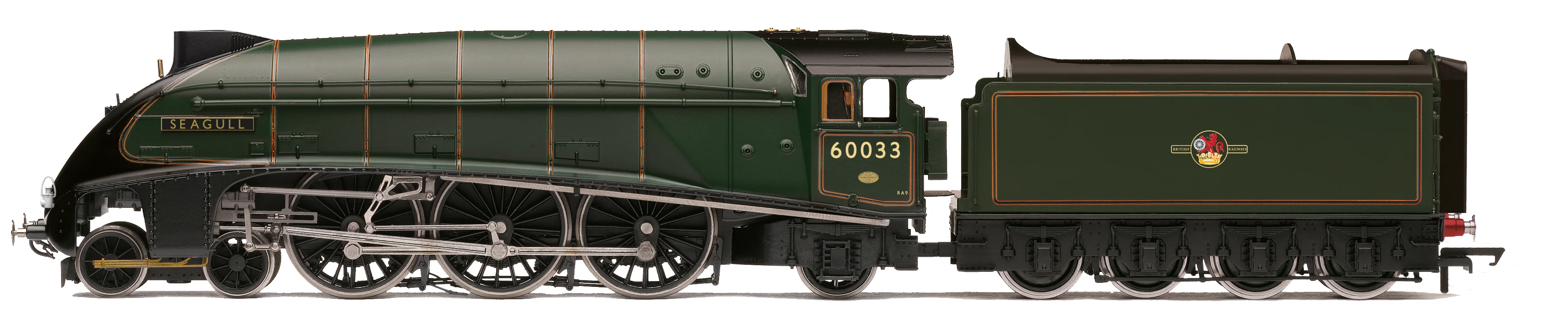 Class A4 4-6-2 BR Green Late Crest 60033 'Seagull' Steam Locomotive - DCC Sound & Smoke