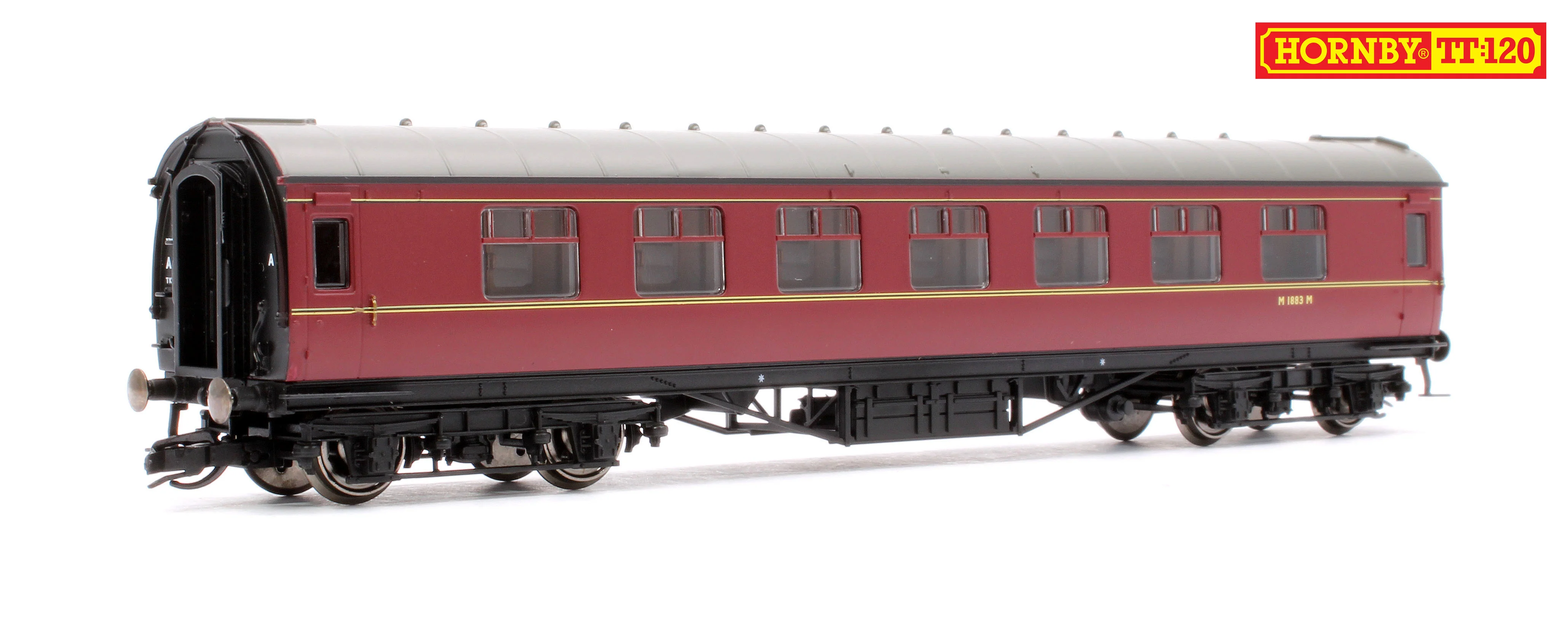 TT4033A LMS Period III 57' Corridor Third Coach BR Maroon M1883M