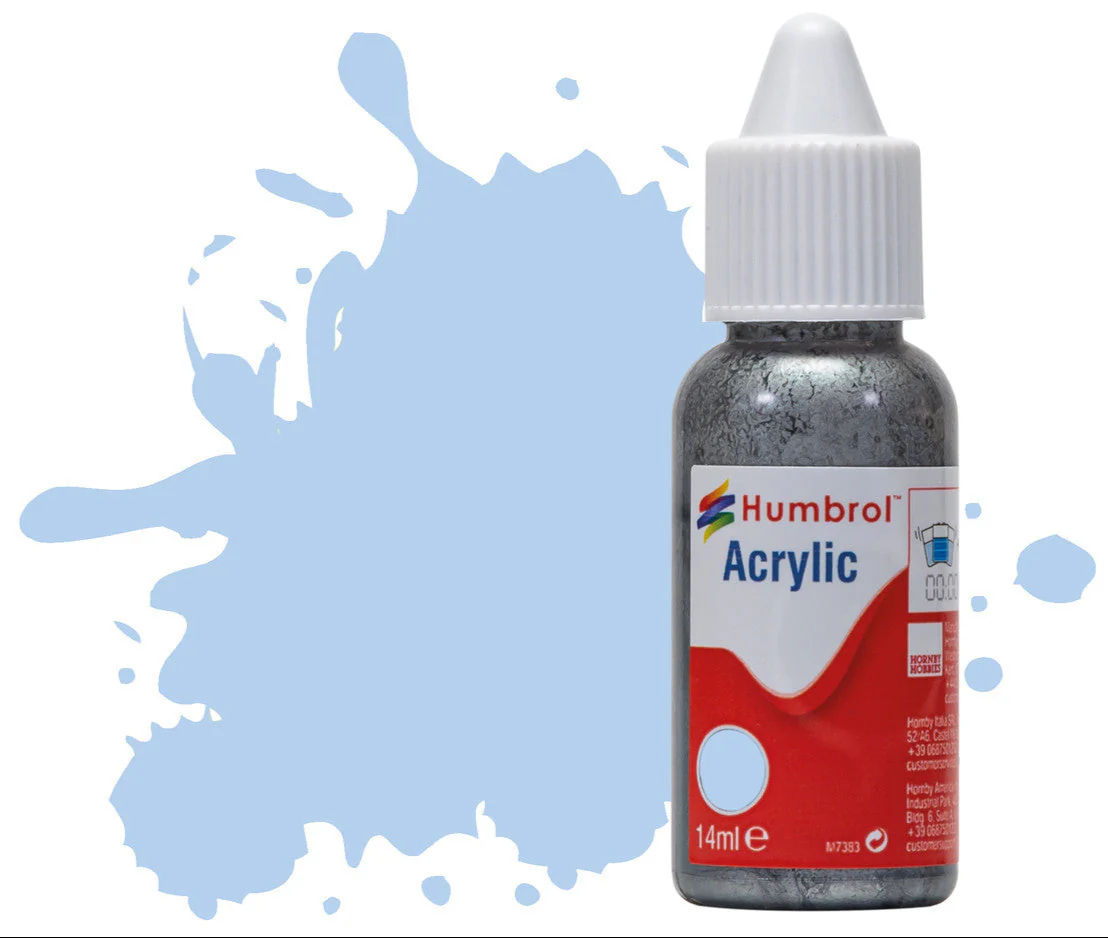 DB0044 HUMBROL ACRYLIC DROPPER BOTTLE - No 44 Pastel Blue Matt - 14ml