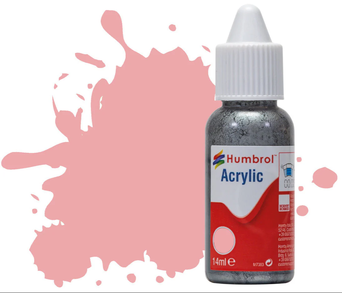 DB0057 HUMBROL ACRYLIC DROPPER BOTTLE - No 57 Pink Matt - 14ml
