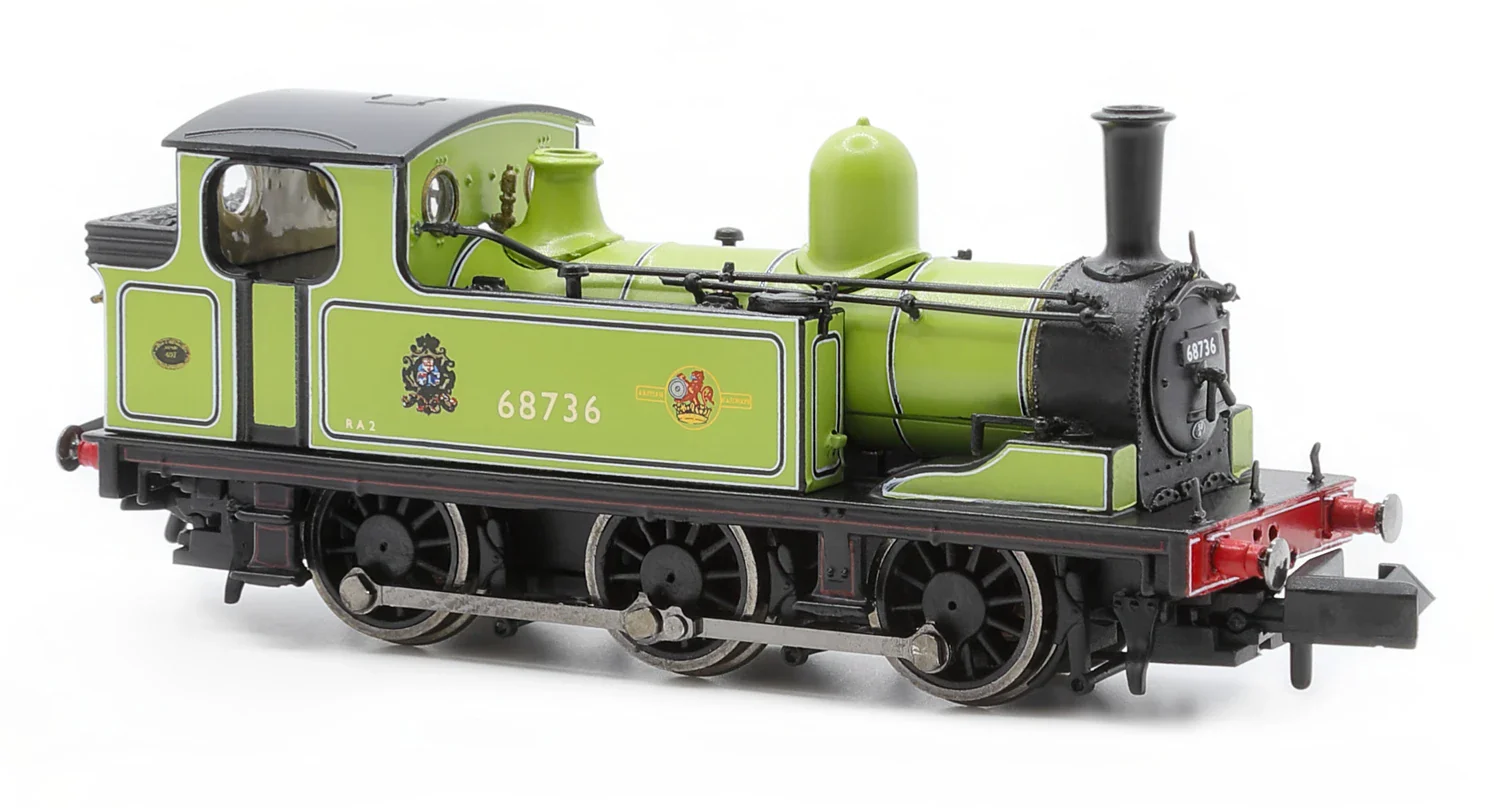 2S-022-007 J72 0-6-0 68736 BR Lined Apple Green (Station Pilot) Late Crest Steam Tank Locomotive - Image 2