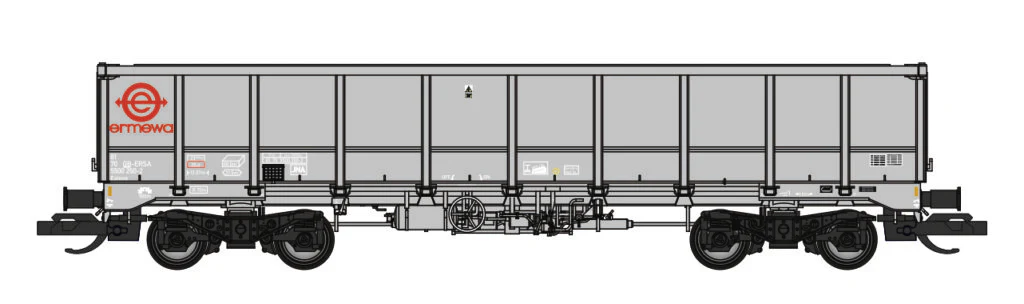 TT-EAL-102D JNA / MMA EALNOS Bogie Box Wagon Ermewa Tarmac Grey 5500 000-1 - Image 2