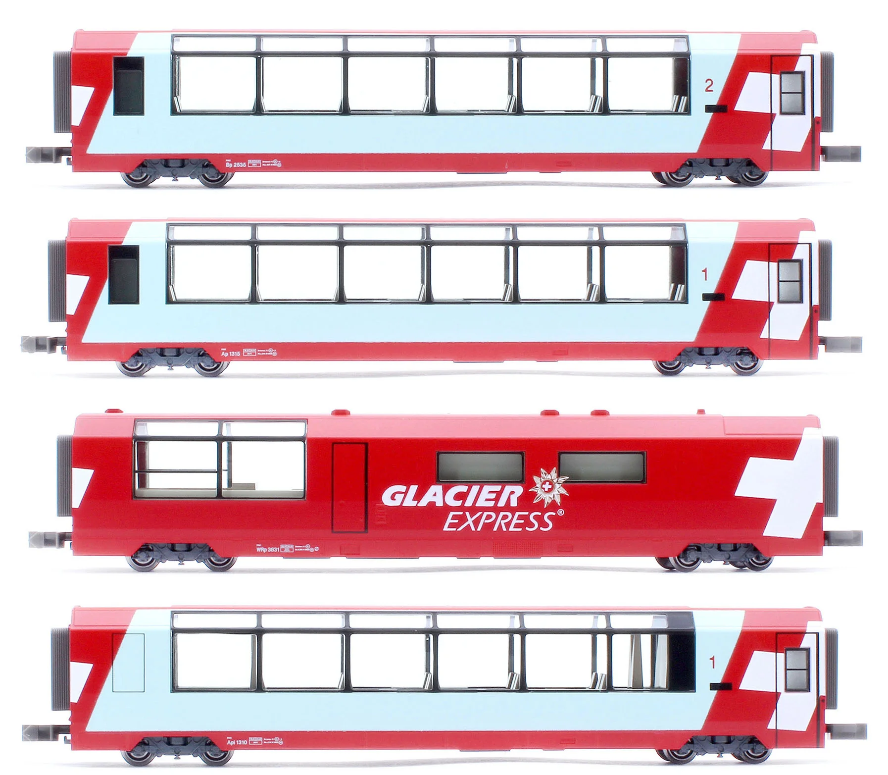 10-2027 46661 RhB Glacier Express Coach Set (4) VI