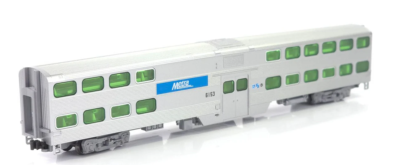 106-8701-S MP36PH Chicago Metra Bi-Level Car Train Pack - DCC-Sound - Image 4