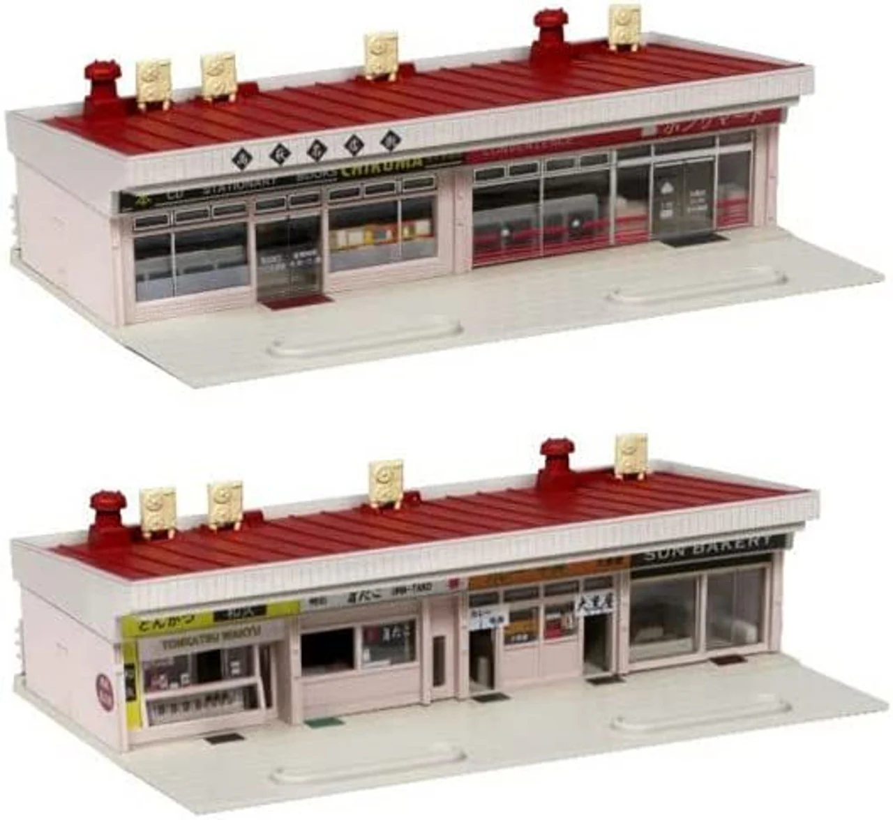 23-408A Diotown Station Mall Shops Red Roofs (Pre-Built)
