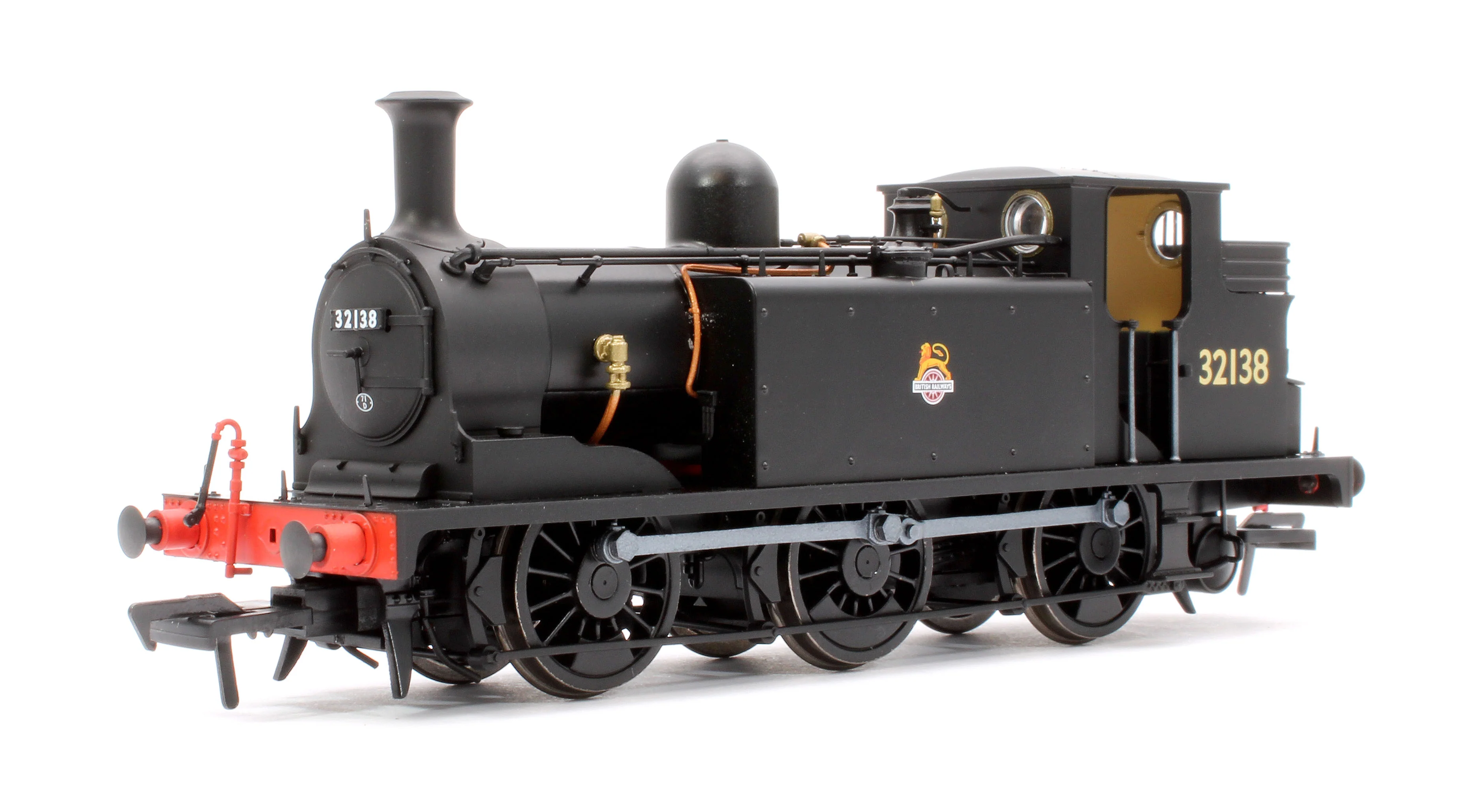 936010 LBSCR Stroudley ‘E1’ 0-6-0T No. 32138 BR Unlined Black (Early Emblem) - Steam Tank Locomotive