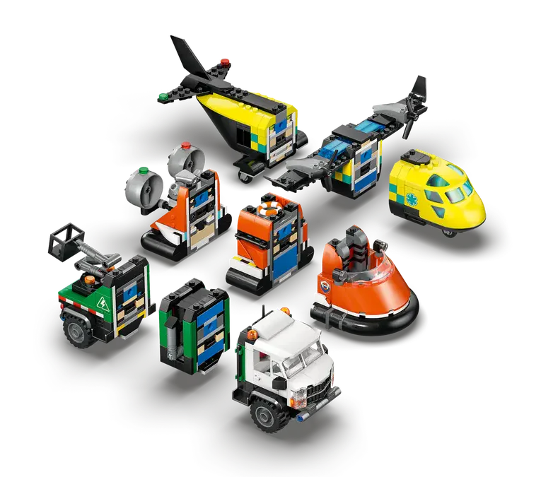 Lego City Airplane, Service Truck & Hovercraft Remix - 60505 - Image 6
