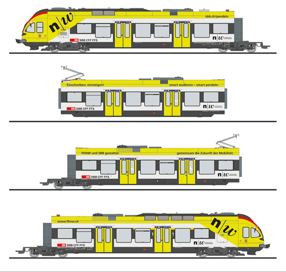 L133863 4-part electric multiple unit, "FLIRT", SBB-CFF, Ep.VI