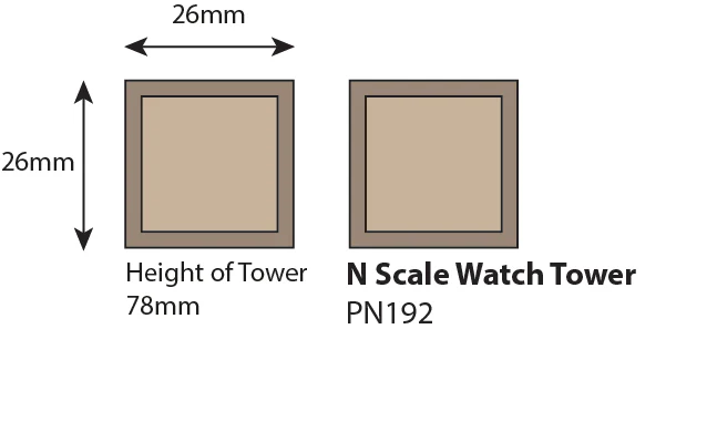 PN192 N Gauge Watch Tower Kit - Image 3