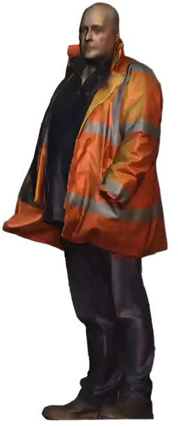 O Gauge - Railway & Lineside - Loco Crew in High Vis Jacket - Image 2