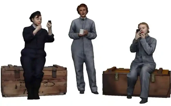 1:48 Scale RAF Through the Ages - World War Two - WAAFs at rest - Image 2