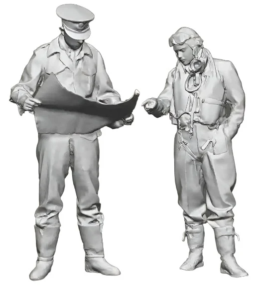 50302-072 1:72 Scale RAF Through the Ages - World War Two - RAF 2TAF Officer & Pilot Reading Map
