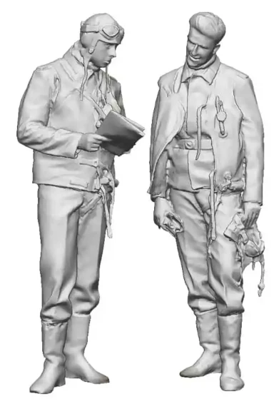 1:48 Scale - World War Two - Luftwaffe Pilots Reading Map