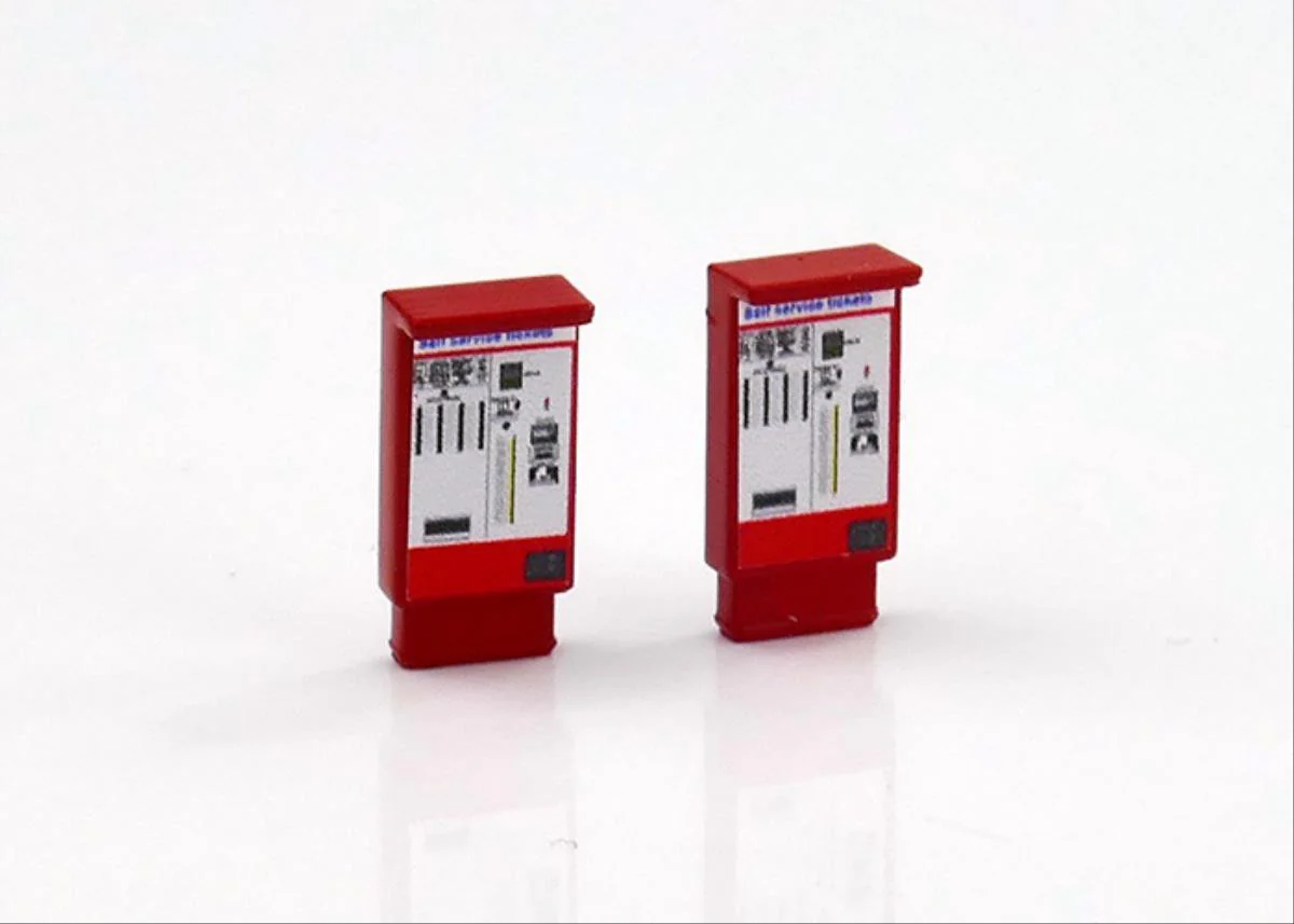 GMKD91 Modern Train Ticket Machines 2pcs (Pre-Built) - N Gauge